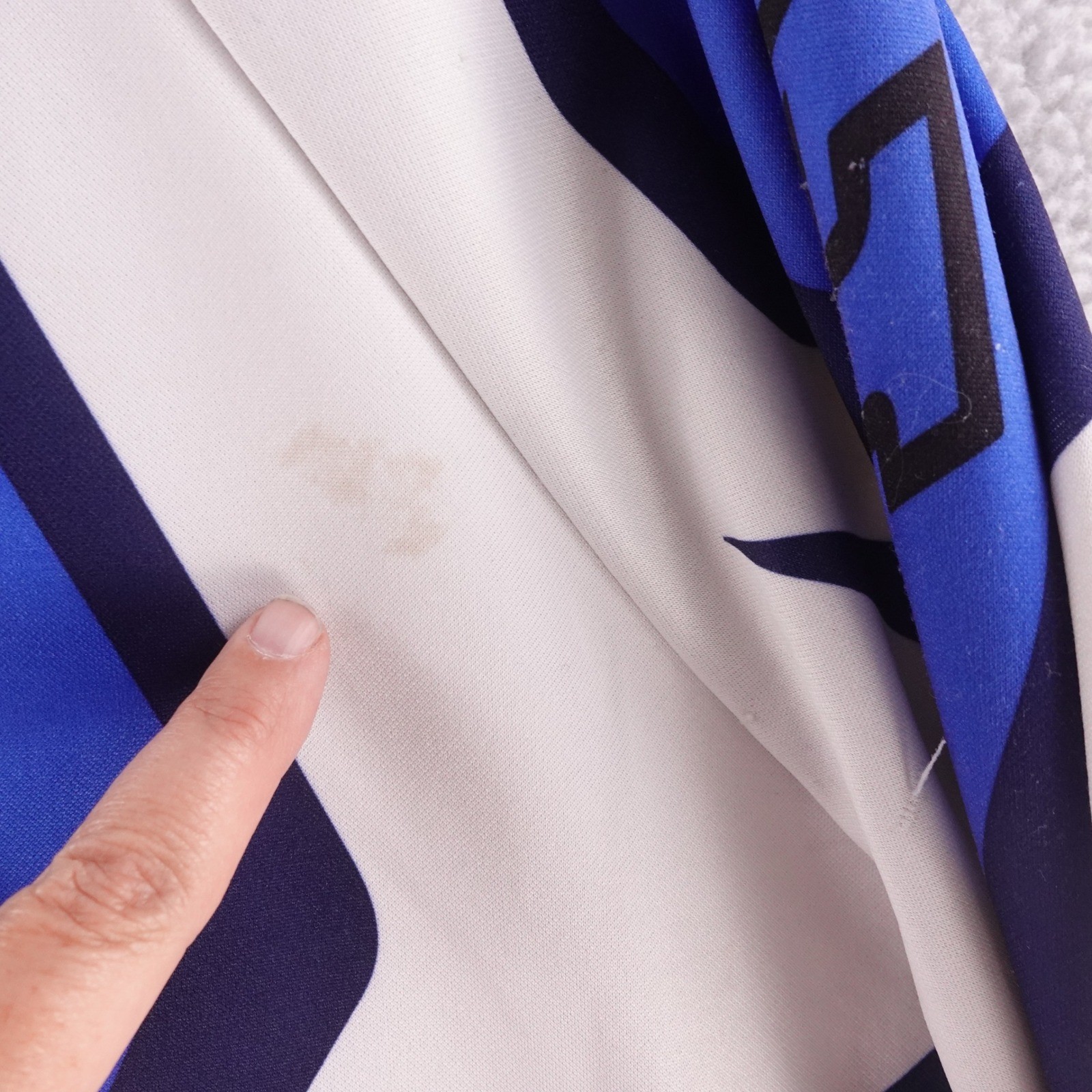 Fox Racing Men XXL SFX Motocross Jersey Blue White Long Sleeve V-Neck Racing Tee