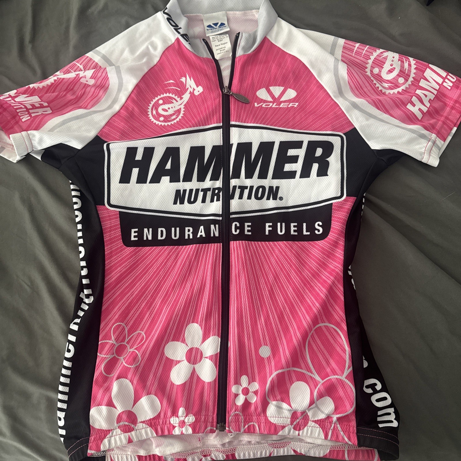 Voler Cycling Jersey Hammer Nutrition Full Zip Race Cut Size Women’s Small