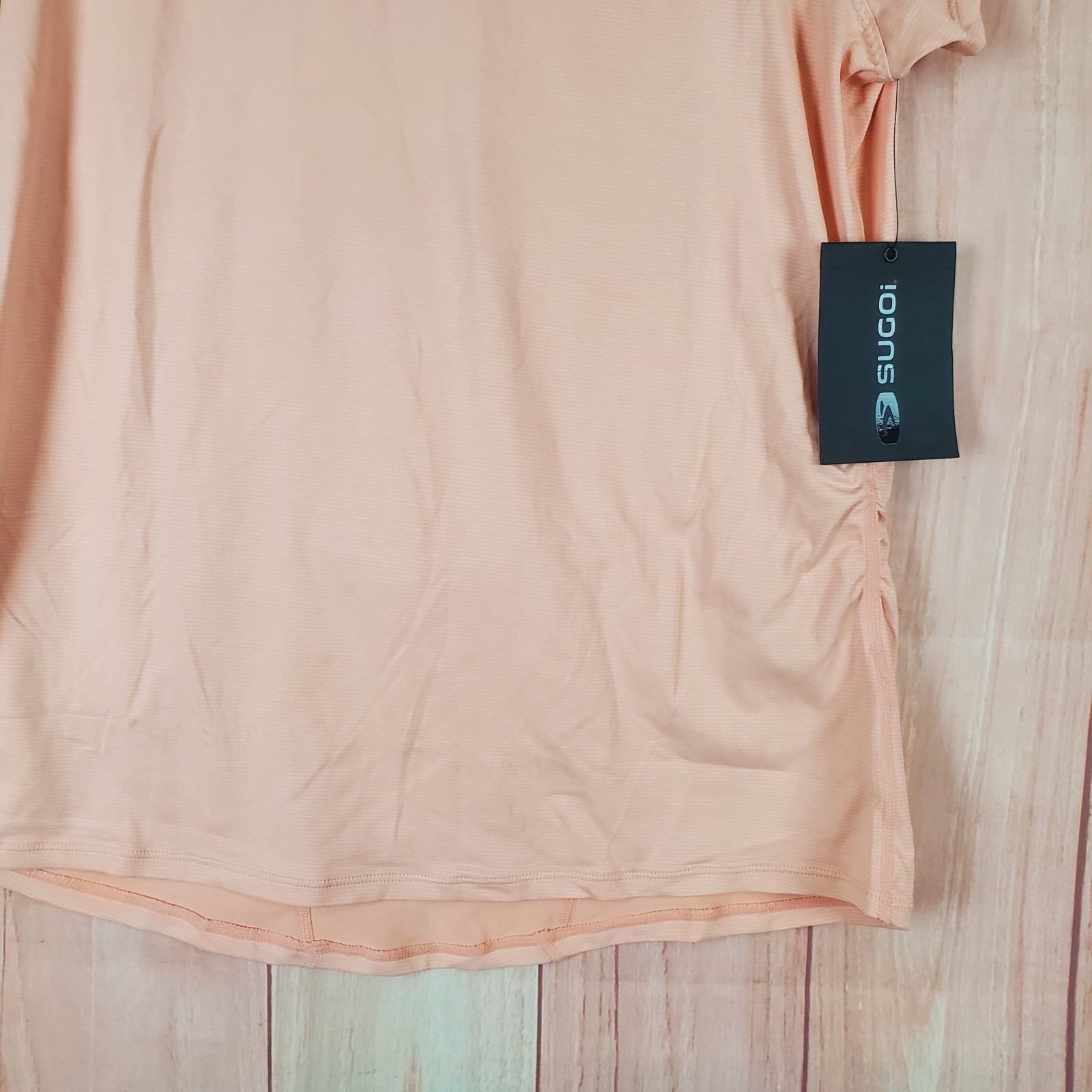 Sugoi RPM Cycling Jersey Womens Large Peach Fizz Stretch Slim Fit Quarter Zip