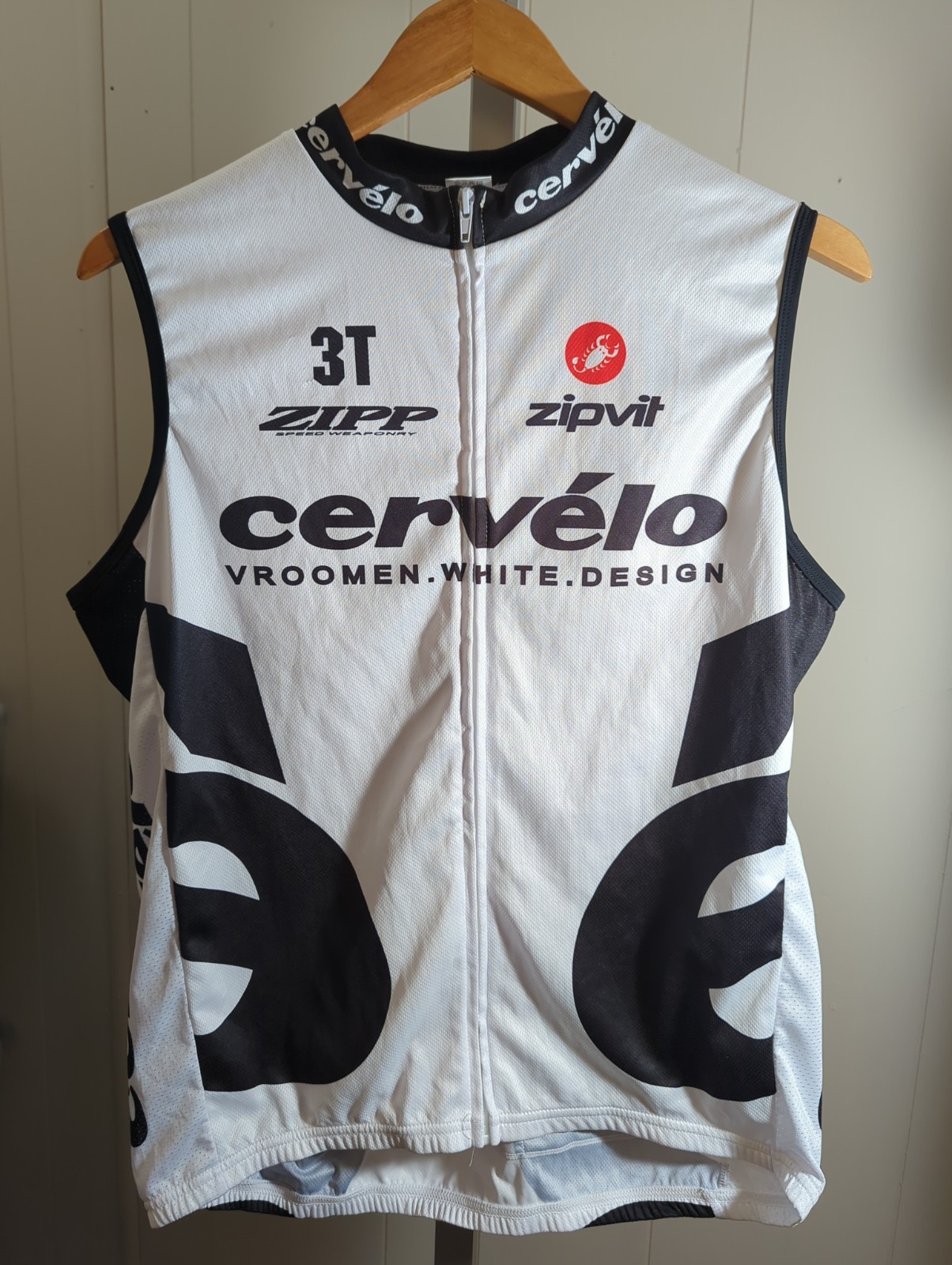 Cervélo Test Team Cycling Jersey Vintage Y2K 09-10 XL Tank Pockets Castelli
