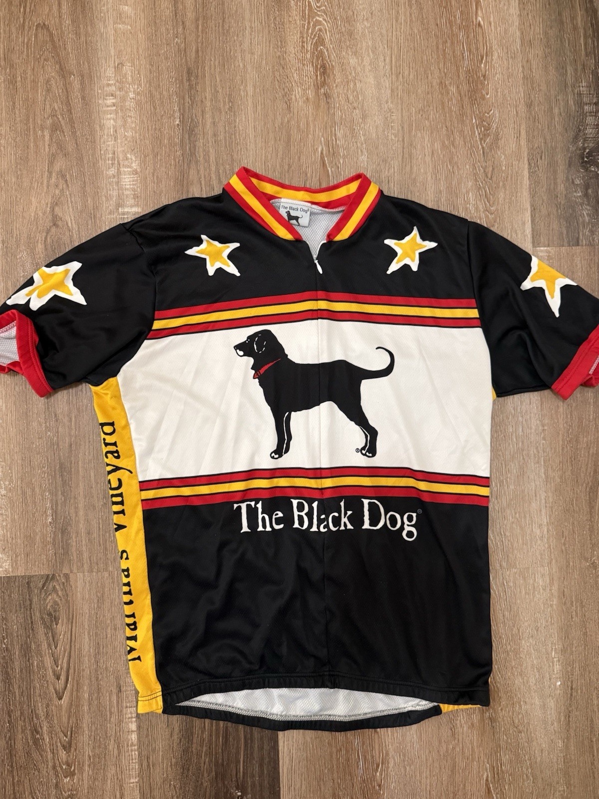 Louis Garneau The Black Dog Martha’s Vineyard Cycling Jersey Mens M Black Red