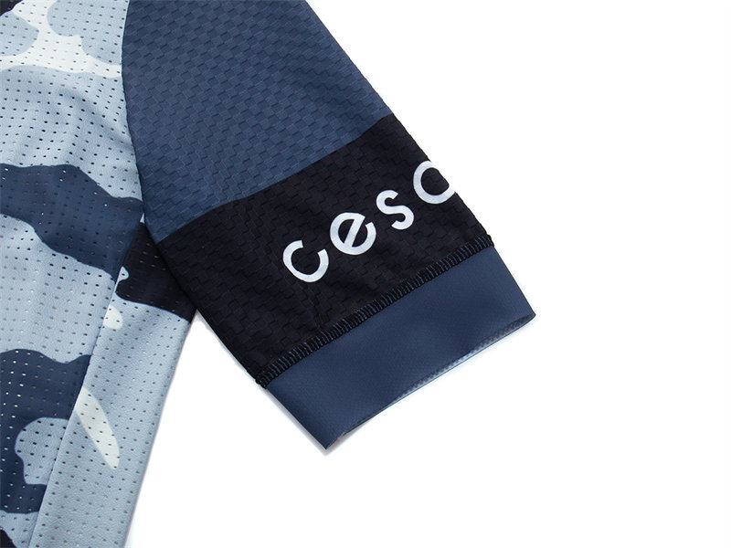 CESANTI Men Cycling Jersey Short Sleeve Non-slip Band Pro Bicycle Clothing
