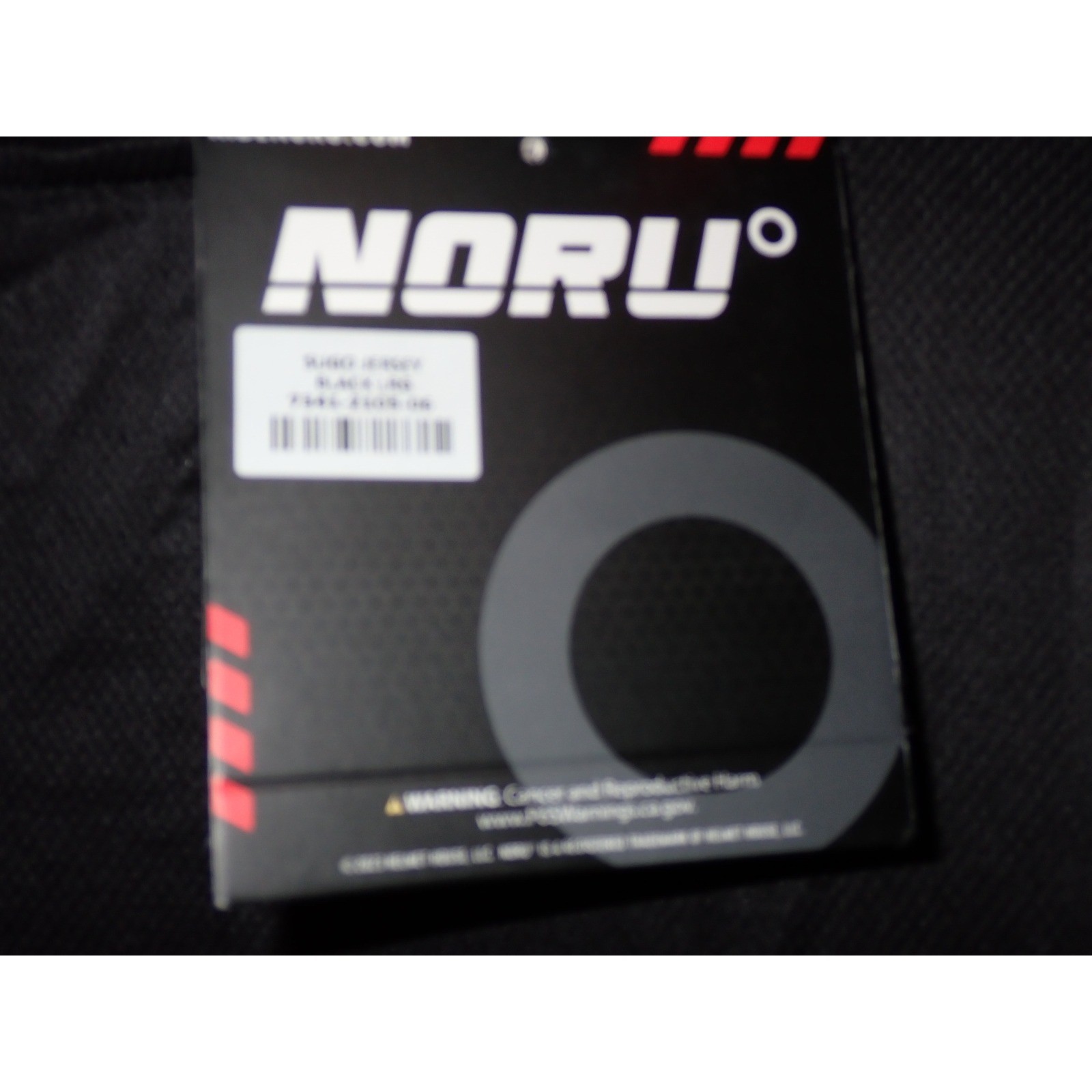 NORU Men’s Sugo Off Road Jersey Black Large Motorcycle Motocross Performance