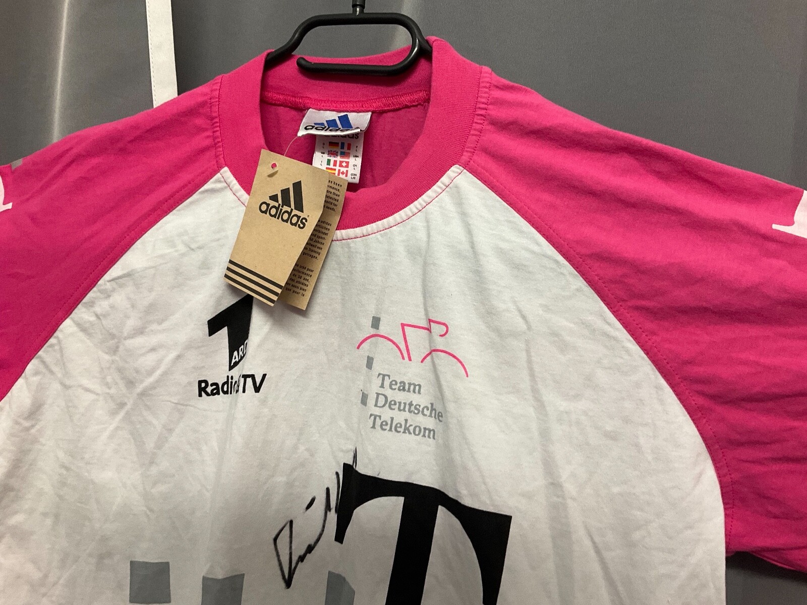 NOS TEAM TELEKOM T-MOBILE Adidas Jersey Shirt L Genuine 7x signature signature