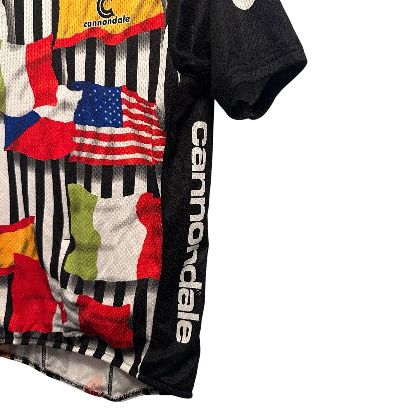 Volvo Cannondale Flags Made in USA Vintage Cycling Jersey Men’s Medium Zip