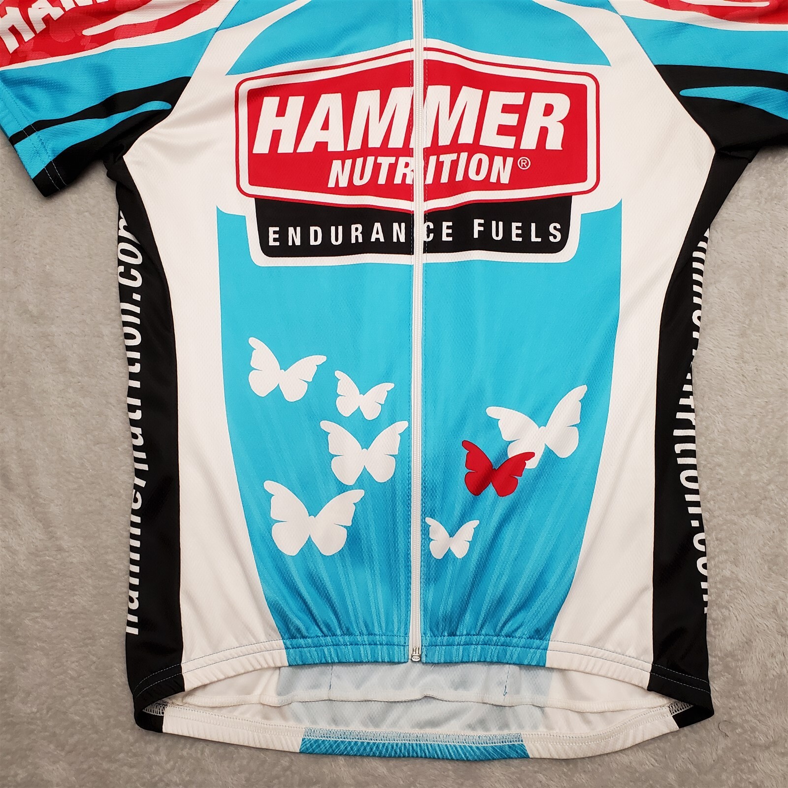 Voler Cycling Jersey Womens Large Blue Bike Racing Short Sleeve 100% Polyester
