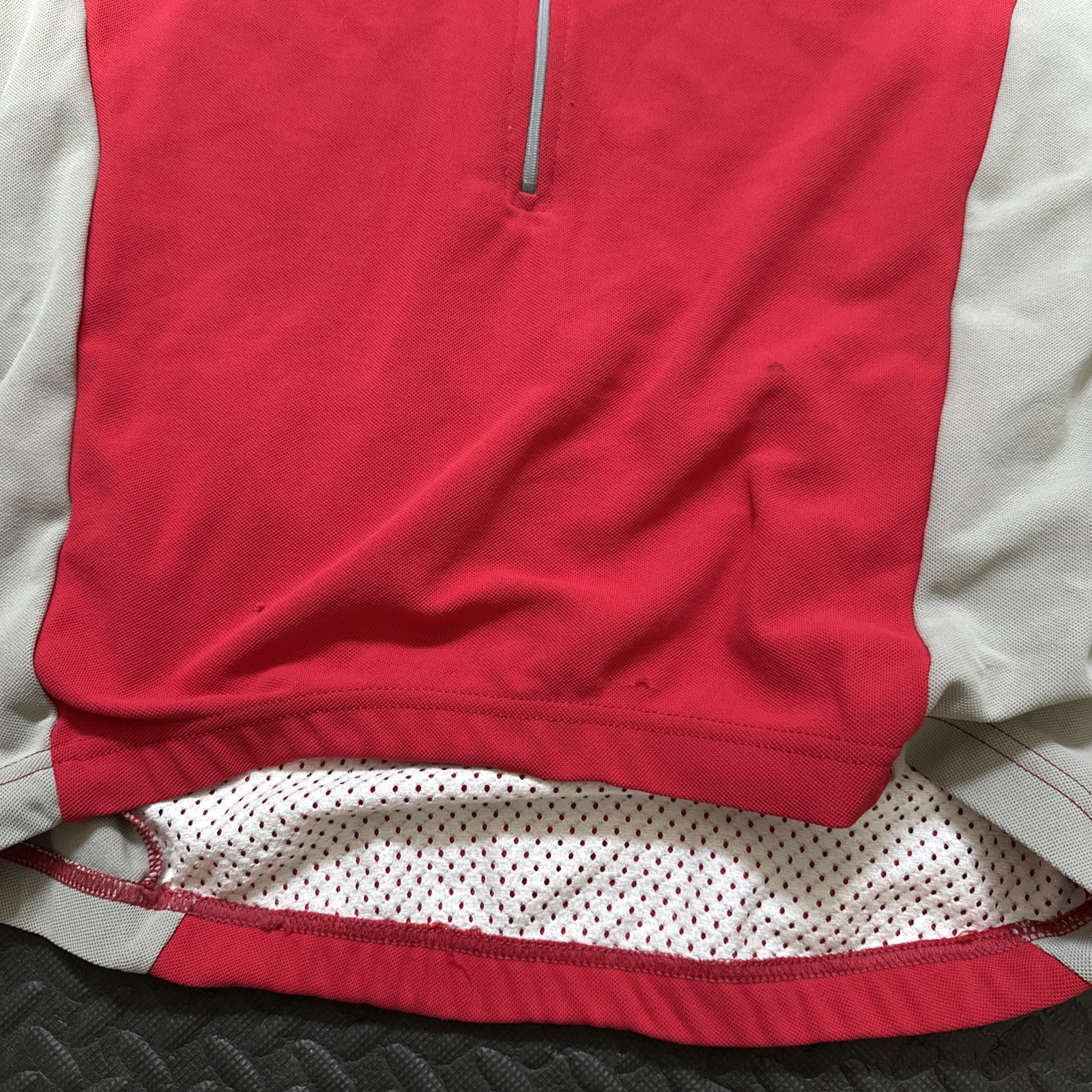 Patagonia Mens Small (Sm) Cycling Jersey 1/2 Zip Shirt Lightweight Vtg Red Gray