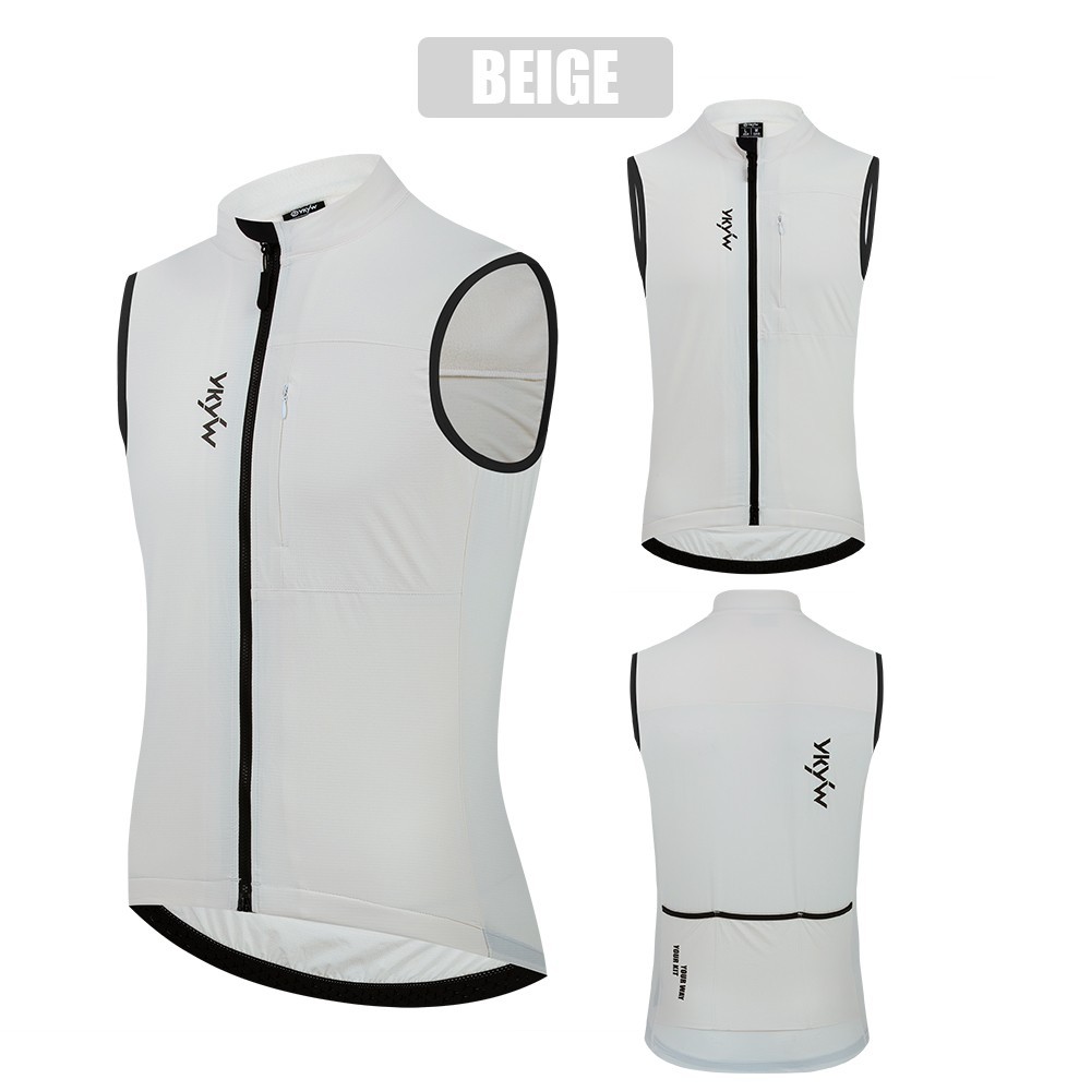 YKYWBIKE Mens Windproof Cycling Vest Thermal MTB Bike Gilet Sleeveless Jacket