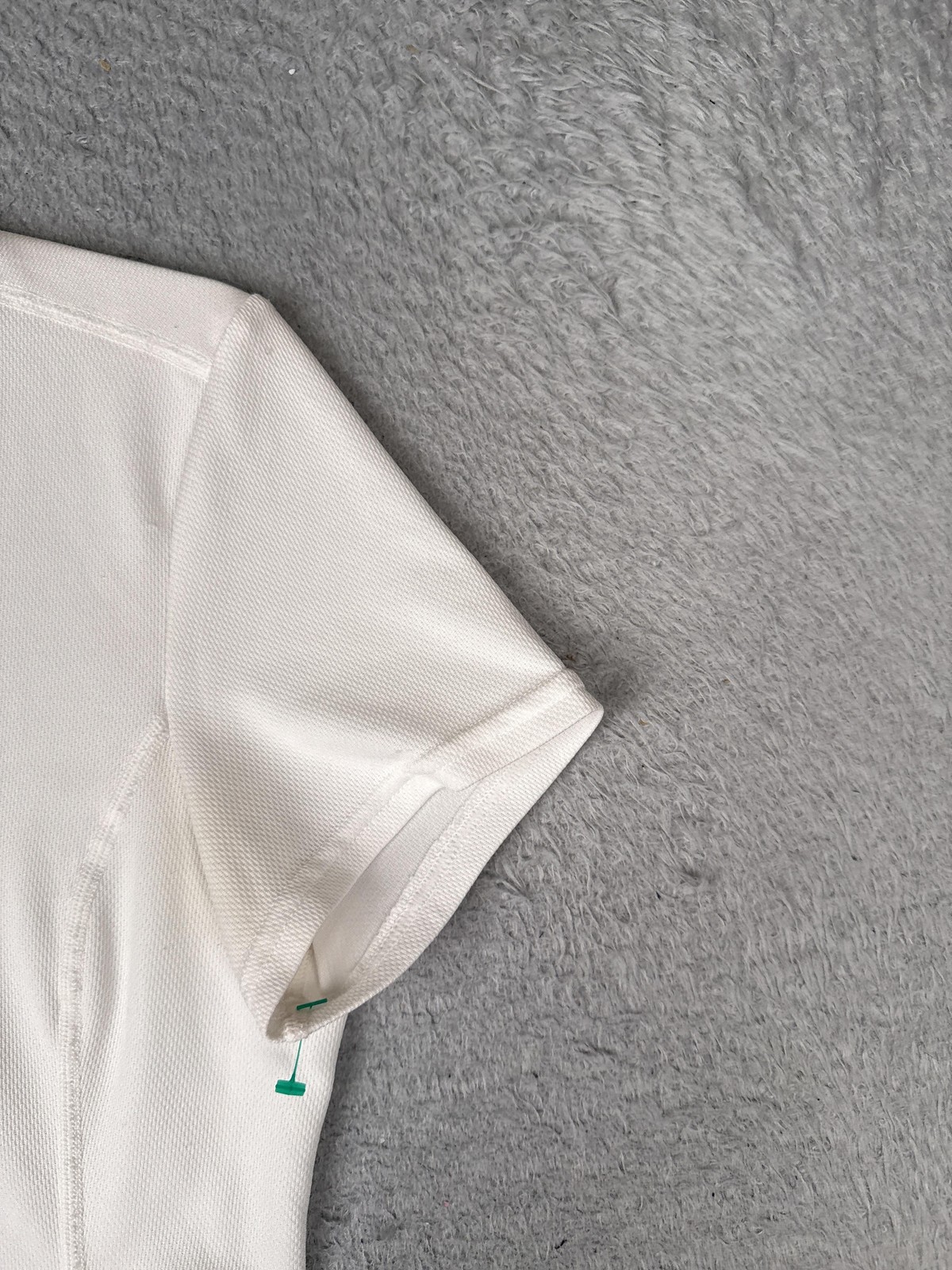 REI Cycling Jersey Womens Medium White Short Sleeve 1/4 Zip Pockets Bike Top