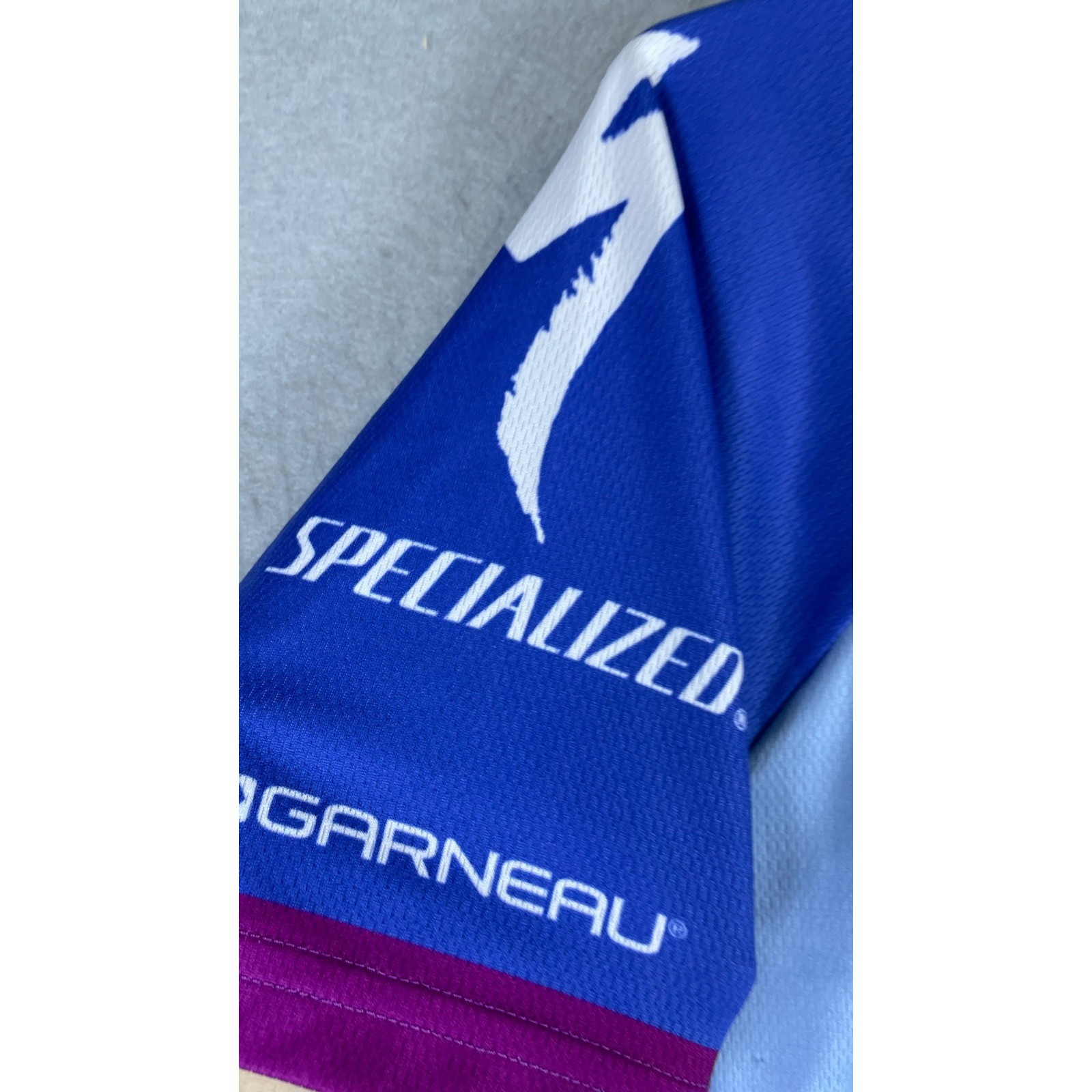 Louis Garneau Cycling Jersey Mens XL Blue Excellent Specialized CamelBak Logo