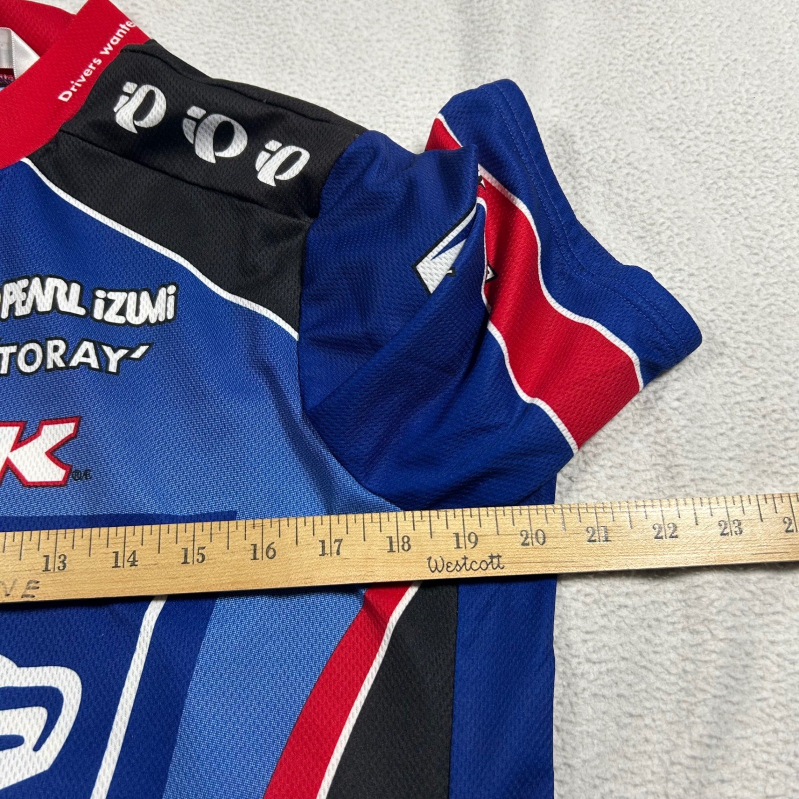 Vintage Pearl Izumi USPS Trek Cycling Jersey Mens XL Blue Yahoo Team 1/4 Y2K