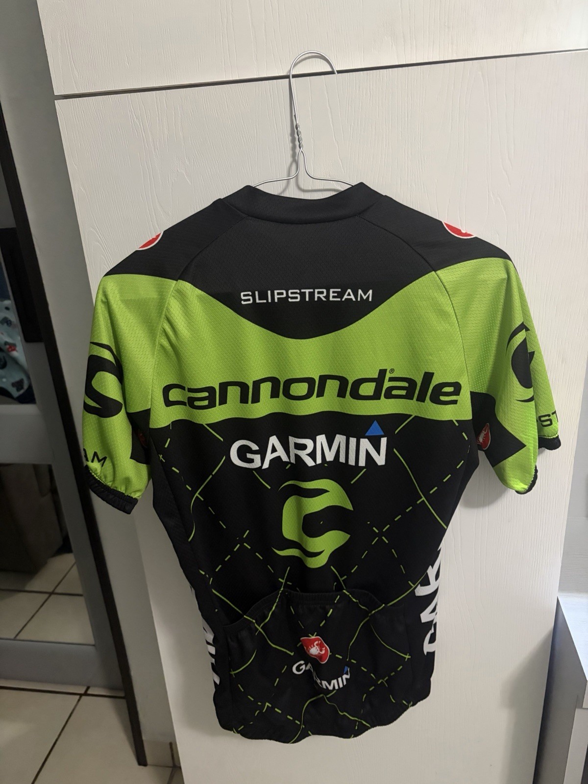 Castelli Mens Black Green Short Slv Cannondale Garmin Team 2.0 Cycling Jersey S