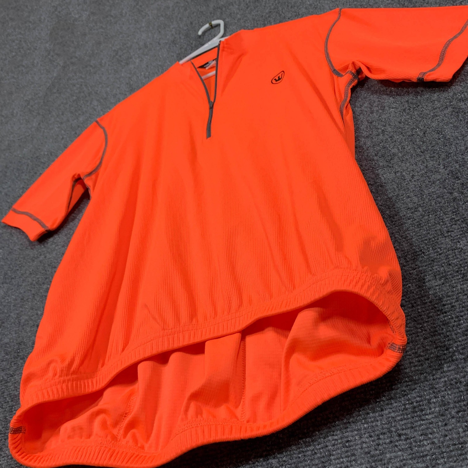 Canari Cycling Jersey Mens Medium Orange 1/4 Zip Short Sleeve Hi Vis Performance