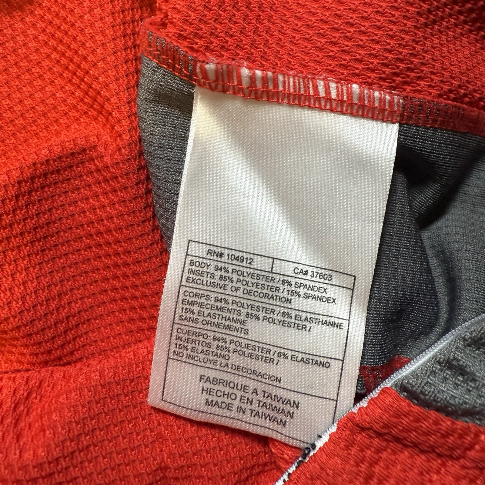 Nike Sphere Dry Element Therma Cycling Top Gray Red Athletic Base layer Y2K
