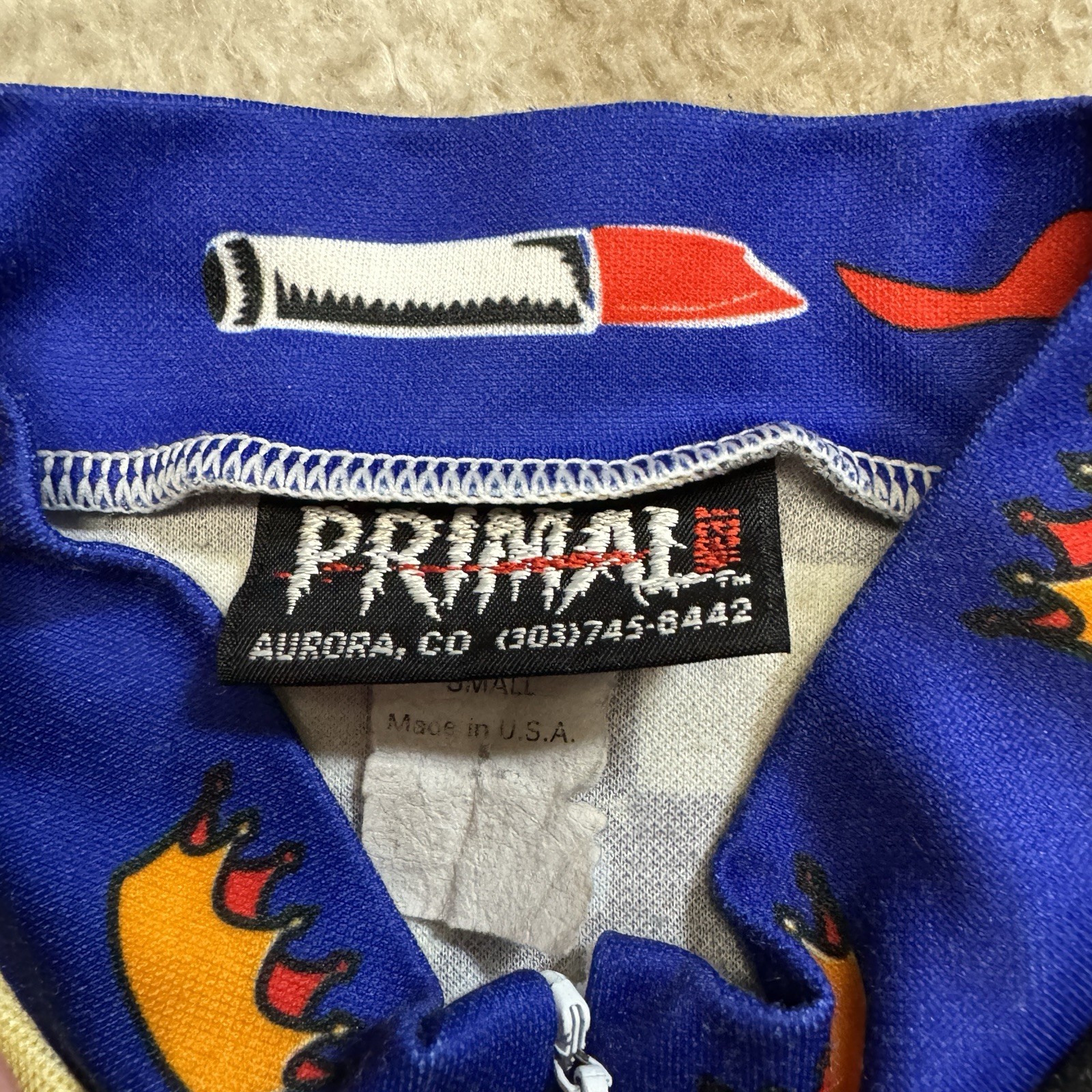 Vintage Primal Wear 1996 Cycle Cycling Shirt Jersey Small Poison Dart Frog