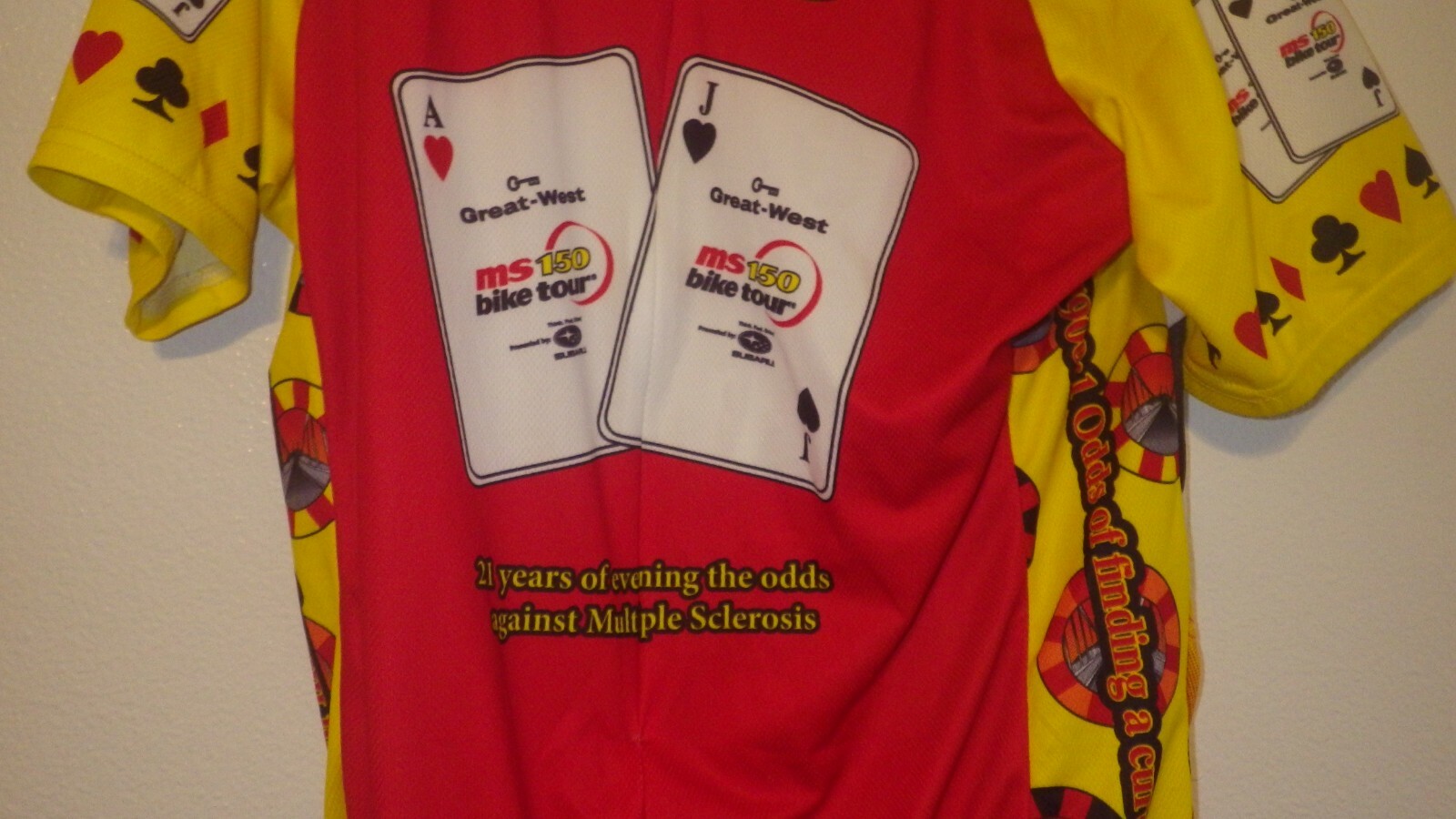 Great-West MS 150 Bike Tour Jersey 21 Anniversary Colorado Chapter XL