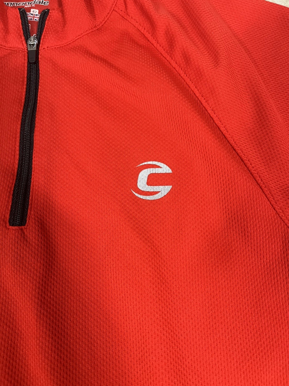 Cannondale Red w/ Black Accents Cycling Jersey Size Large 1275