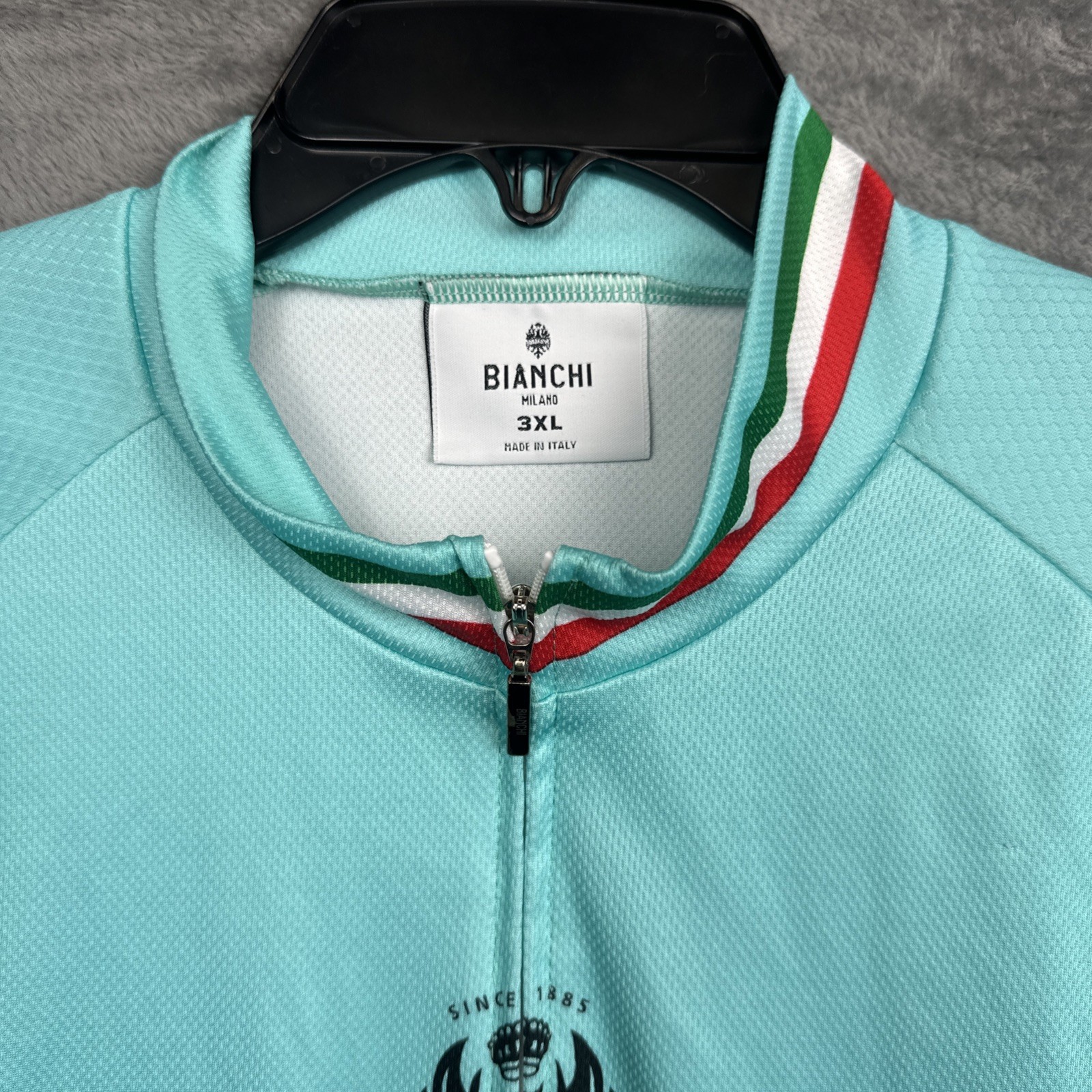 Bianchi Milano Isalle Celeste Cycling Jersey Men’s Large US Inch Short Sleeve