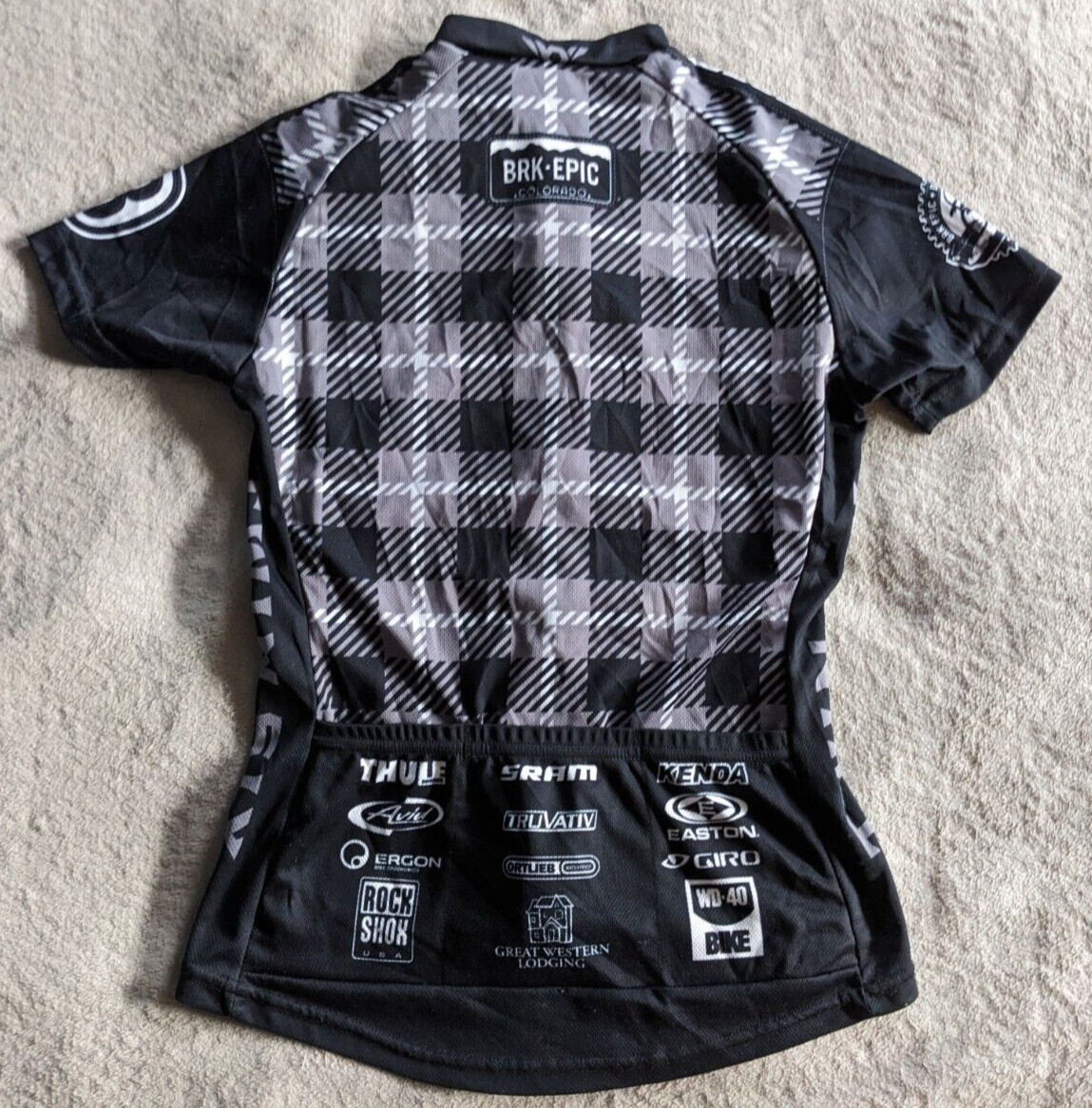 TWIN SIX Breck Epic Colorado Cycling Jersey Womens M White Black Bicycle