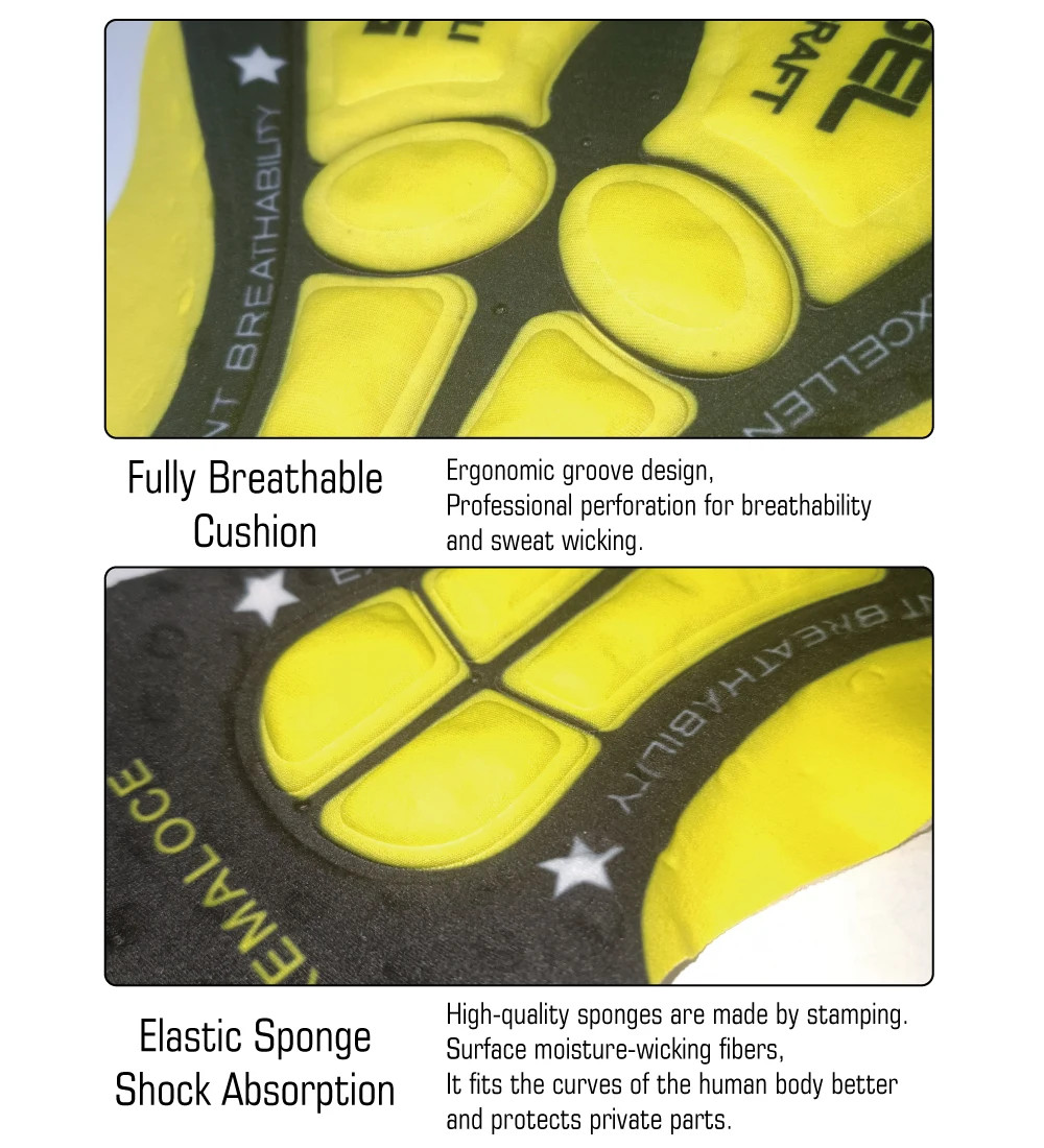 Cycling Pad Men&Women 5D,12D Cushion Gel Bike Pad Breathable Silicone&Foam Shock
