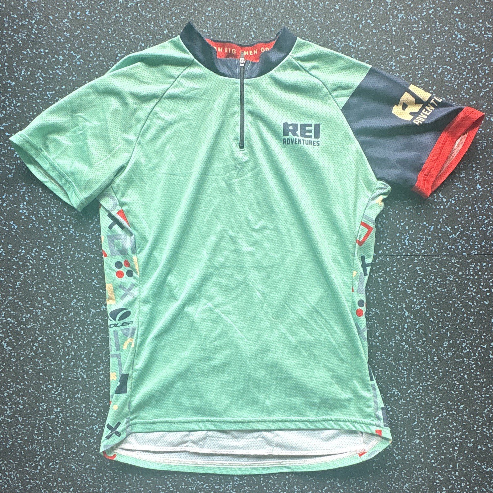 Voler REI Adventures Women’s Med Green Cycling Jersey 1/4 Zip Pockets