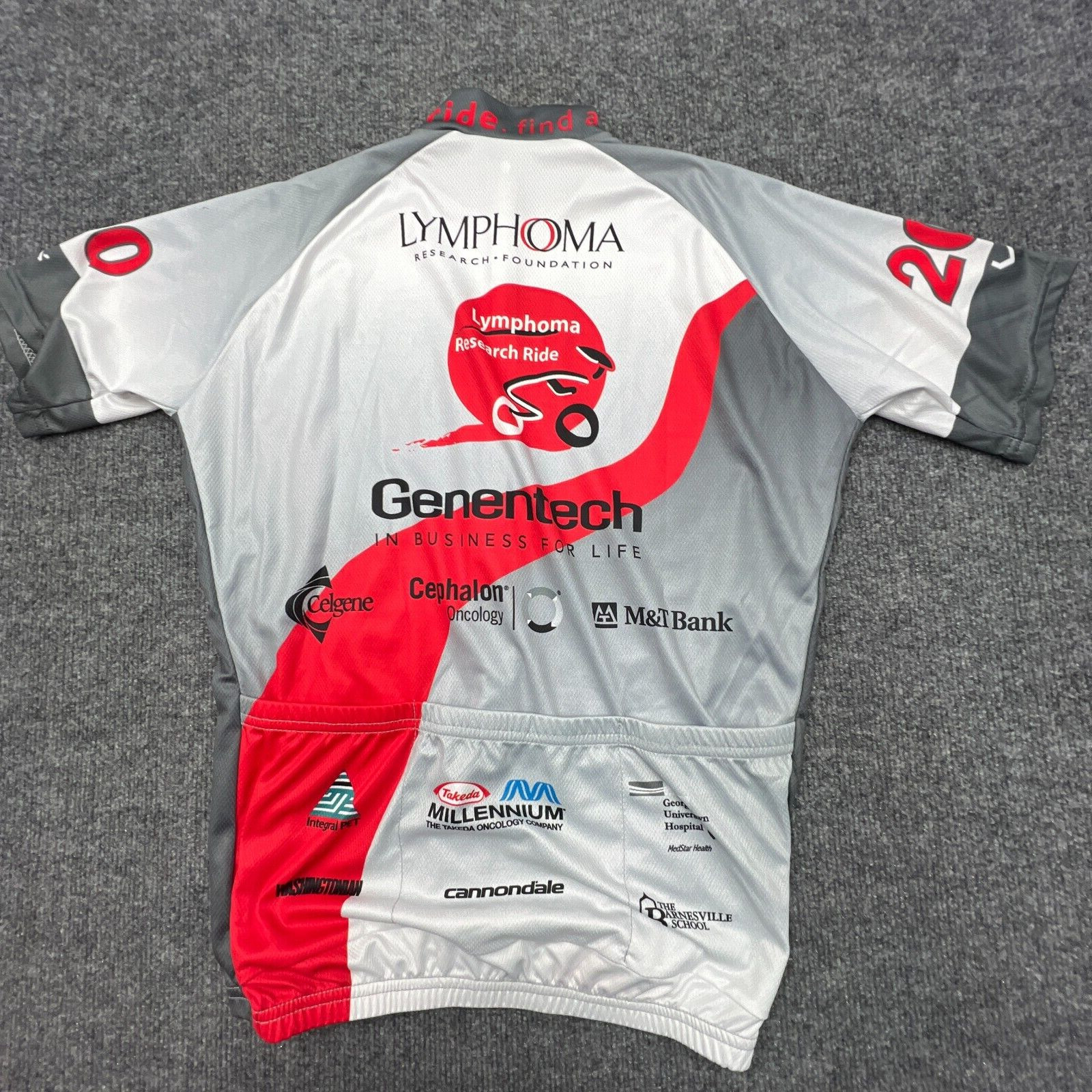 VOMAX Cycling Jersey Mens S Lymphoma Research Foundation Charity 2010 Ride USA