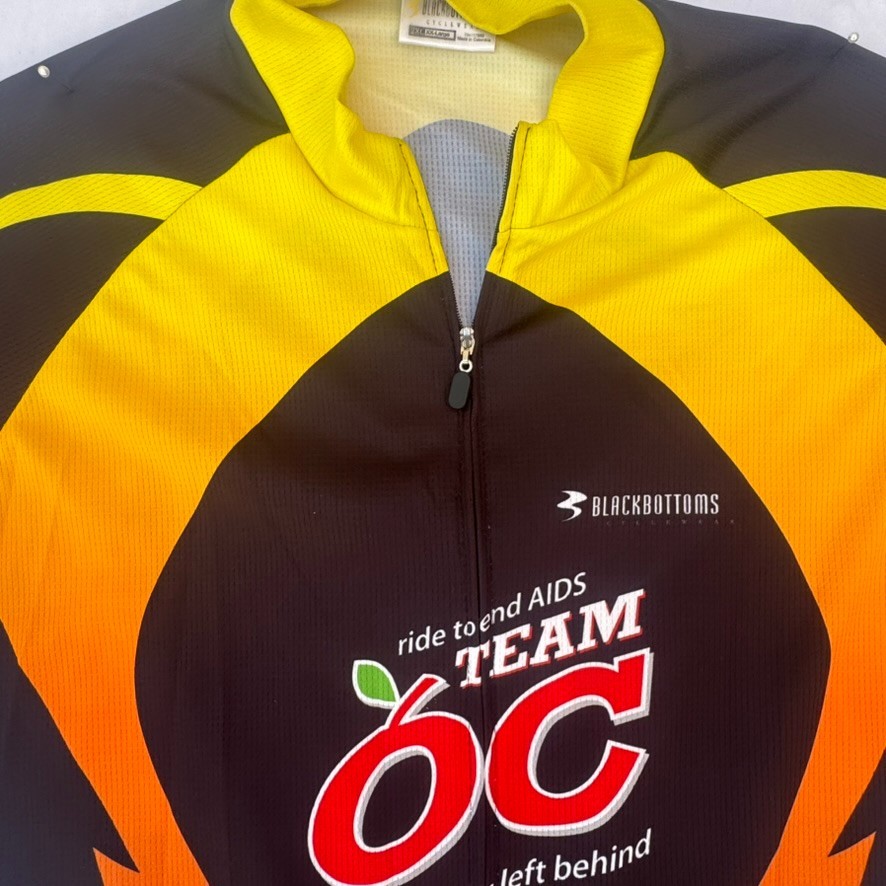 Blackbottoms Cyclewear Team OC Mens cycling Shirt Zip Down Multi-color Size XXL