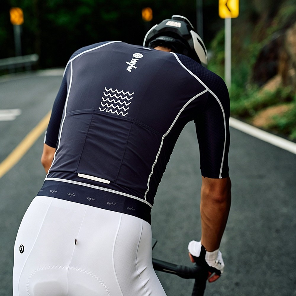 YKYW Men Cycling Jersey 3D Cut Quick Dry Light Anti Sweat Bike Top breathable