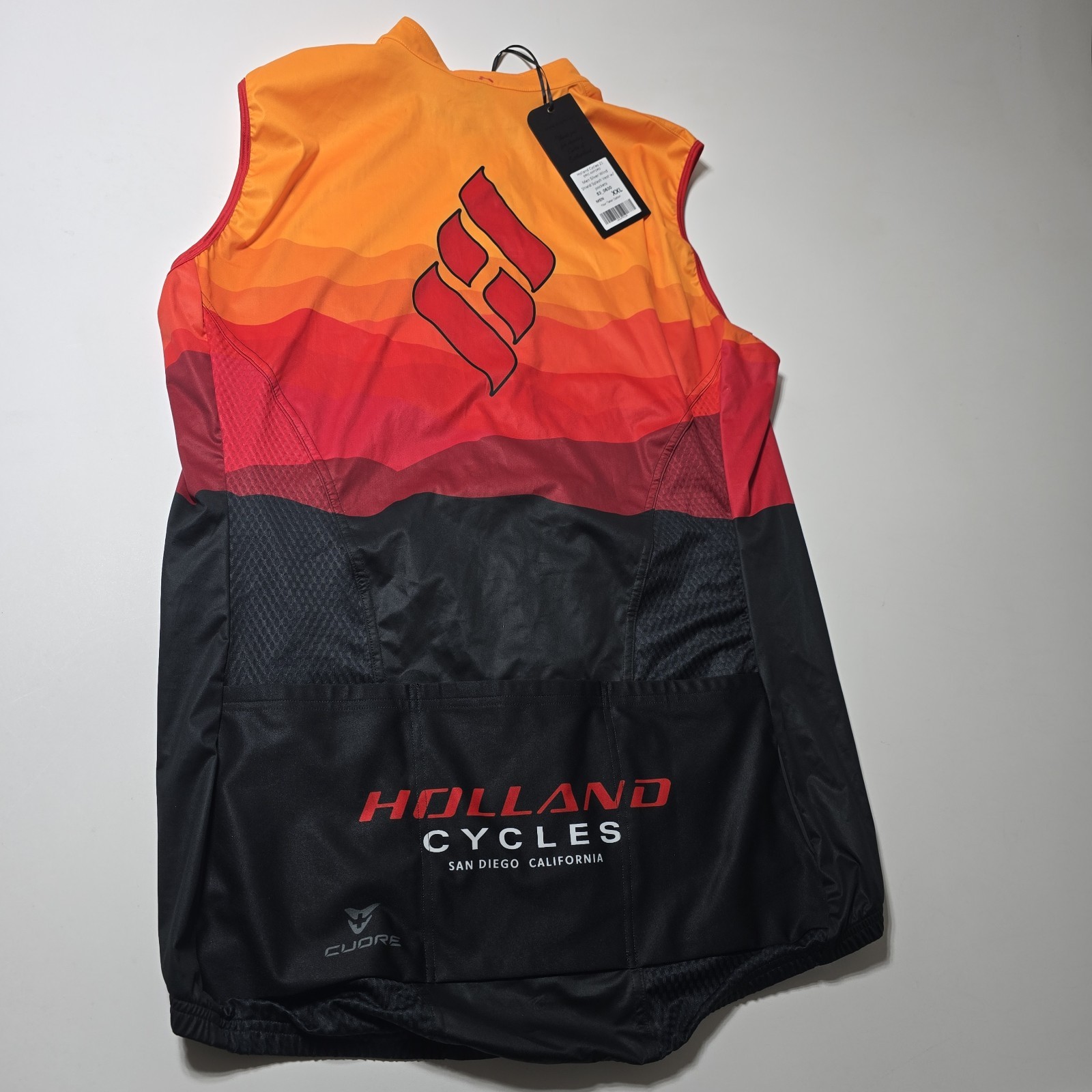 NWT Cuore Cycling Vest Holland Mens Size 2XL Holland Cycling San Diego