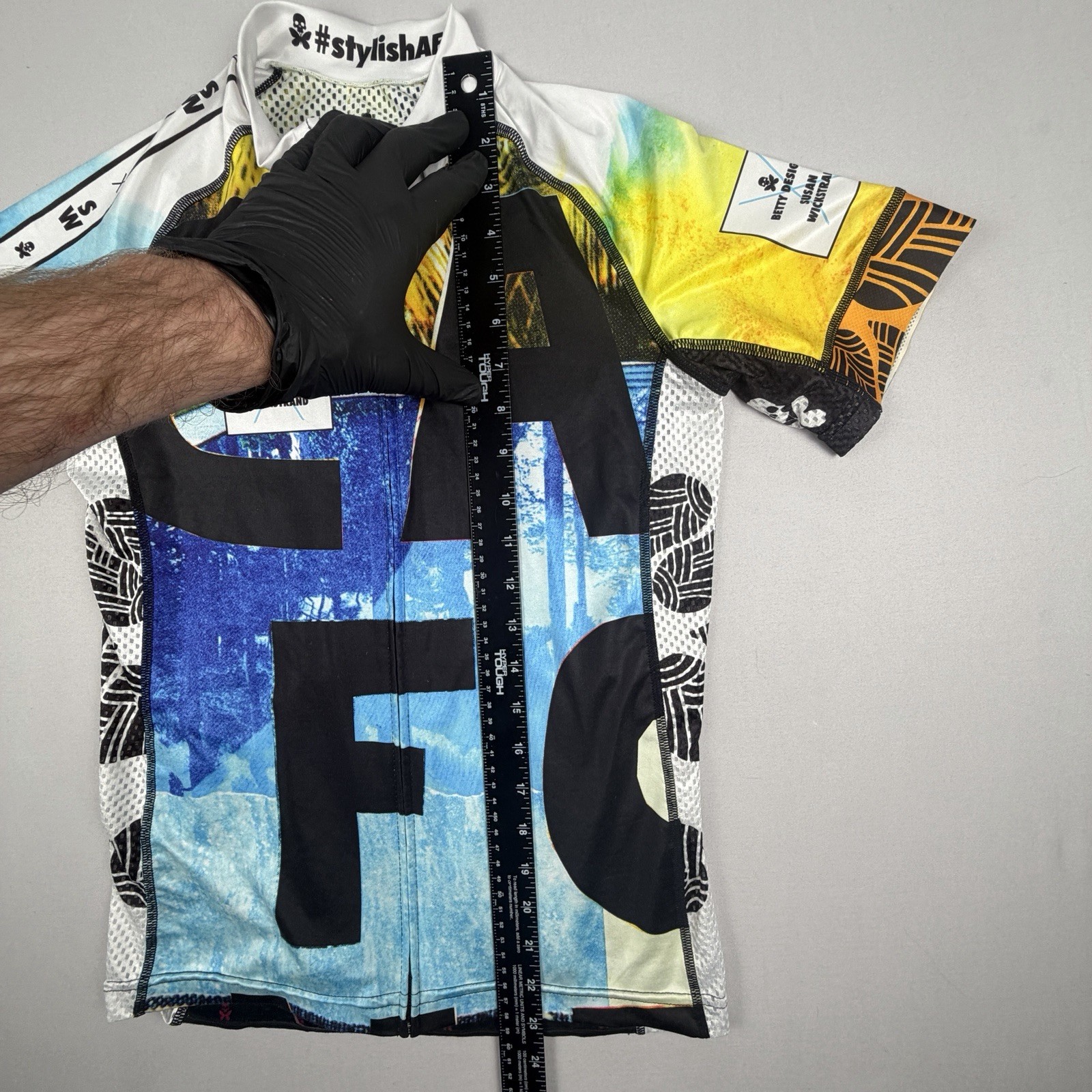 Betty Designs Cycling Jersey Graphic Full Zip Women’s M