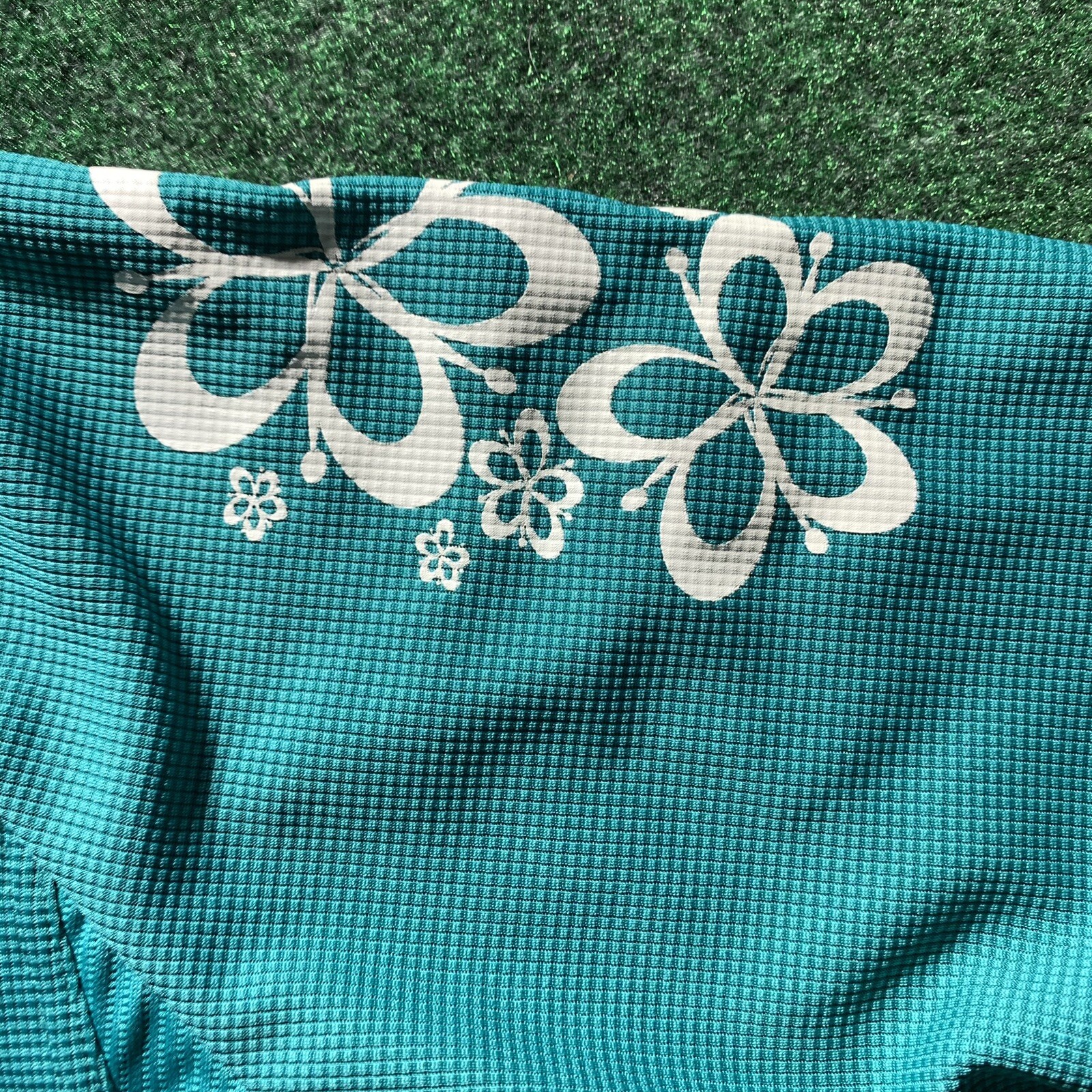 Bellwether Cycling Jersey Women’s Med Cadence Teal White Floral Zip active shirt