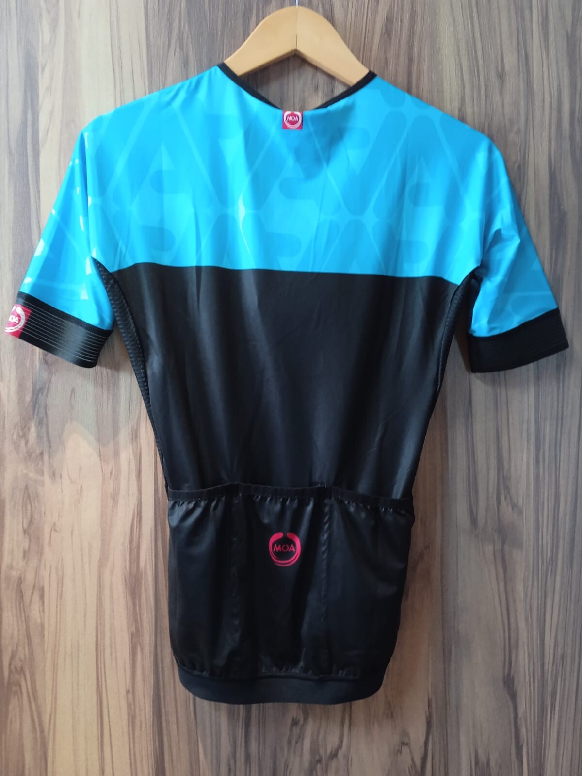MOA Cycling Pro Jersey Shirt Adult, size: L, color: Black Blue Rear Pockets