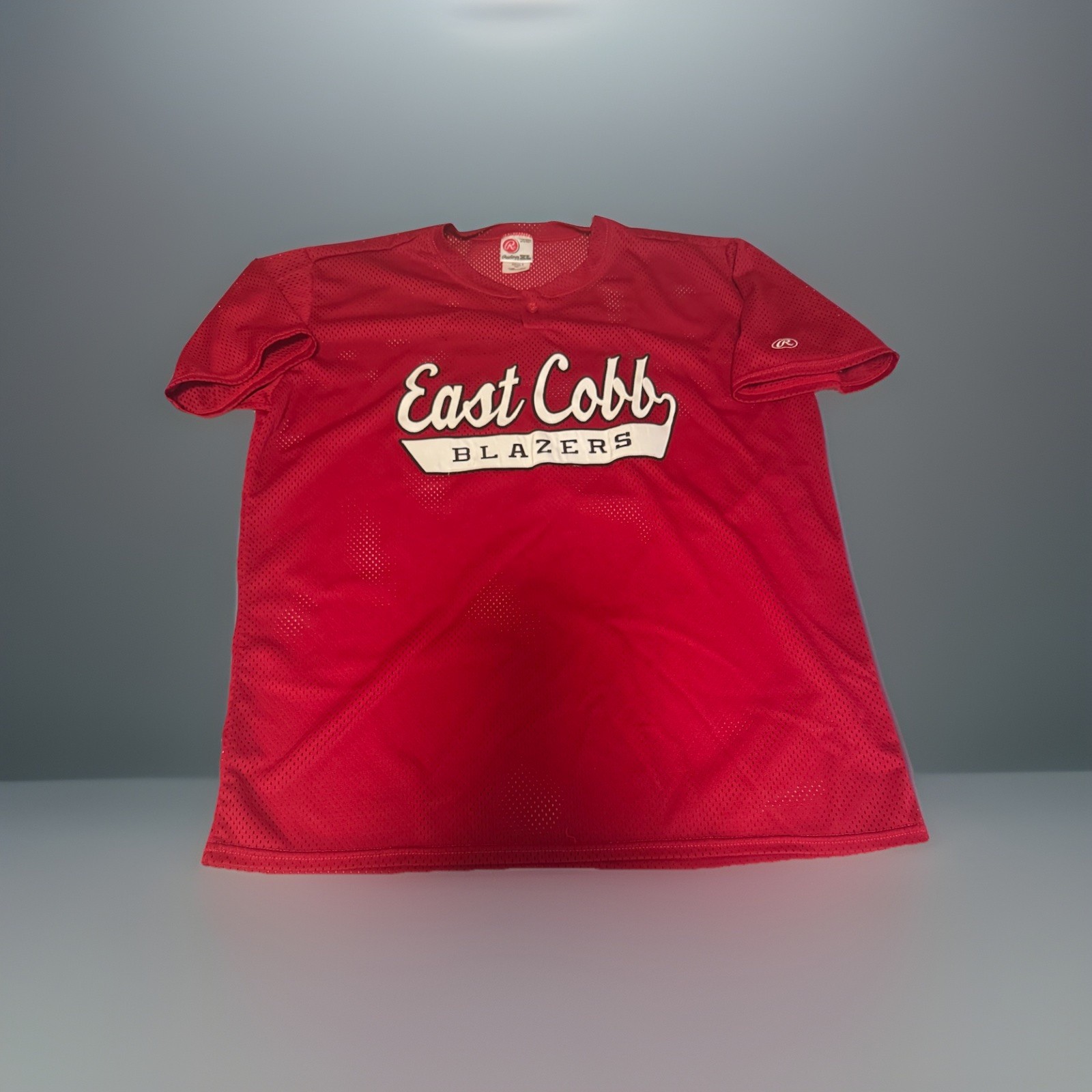 Rawllings East Cobb Jersey Men’s Red Size XL 100% Cotton Made In USA Vintage