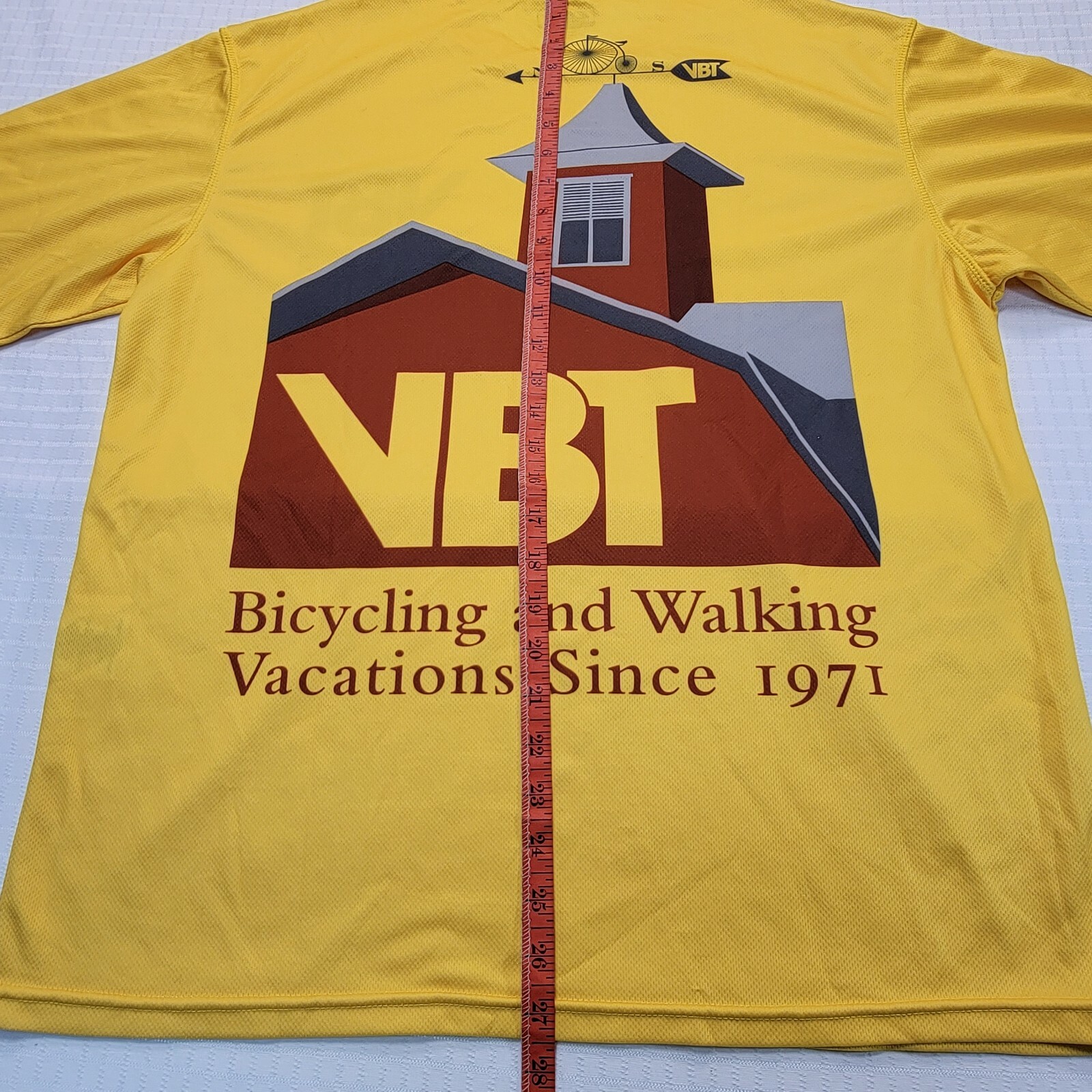 Louis Garneau Mens Yellow Short Sleeve Cycling 100% Polyester Shirt Size Large