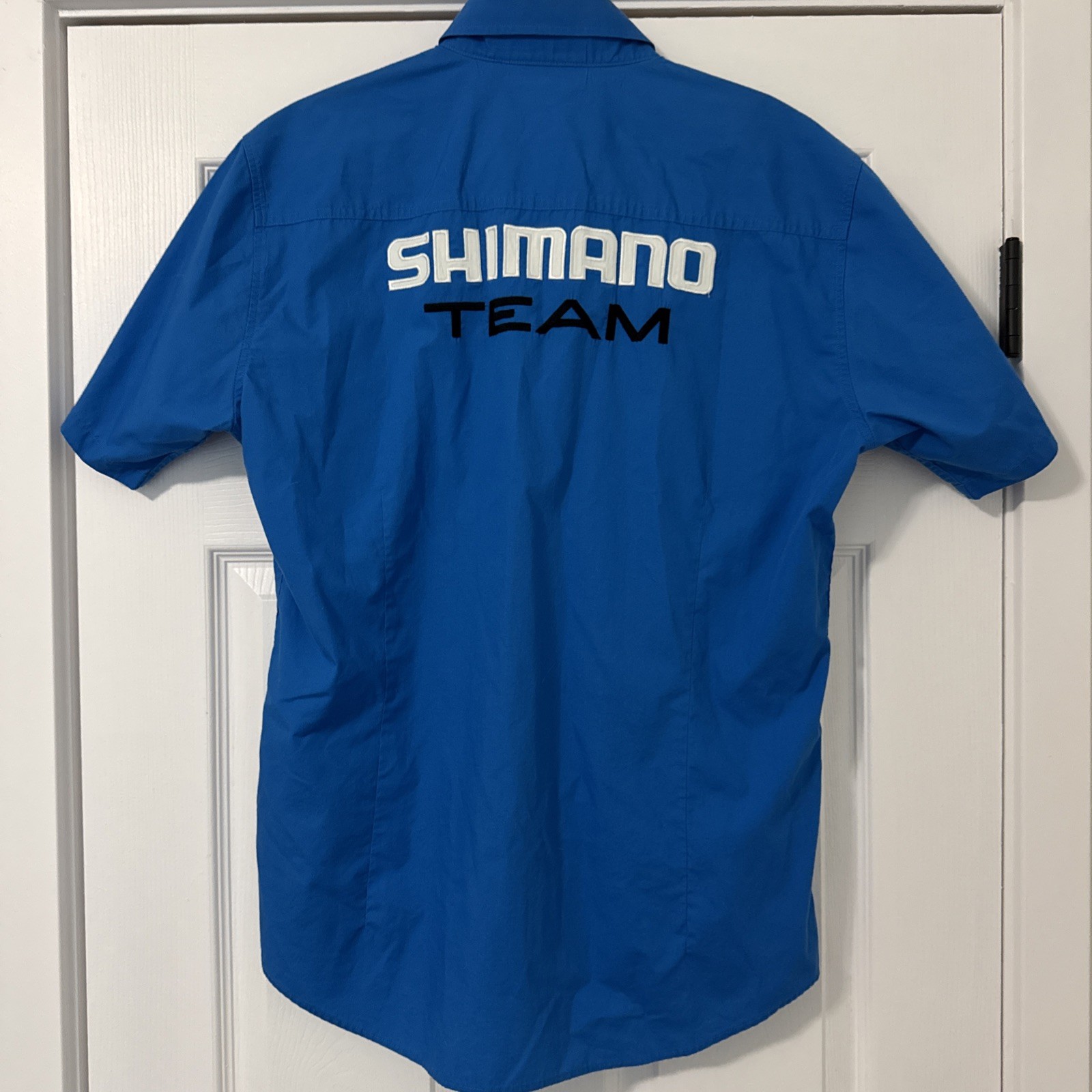 Shimano Team Man’s Blue Shirt Short Sleeve Size X-Large Fishing Shirt