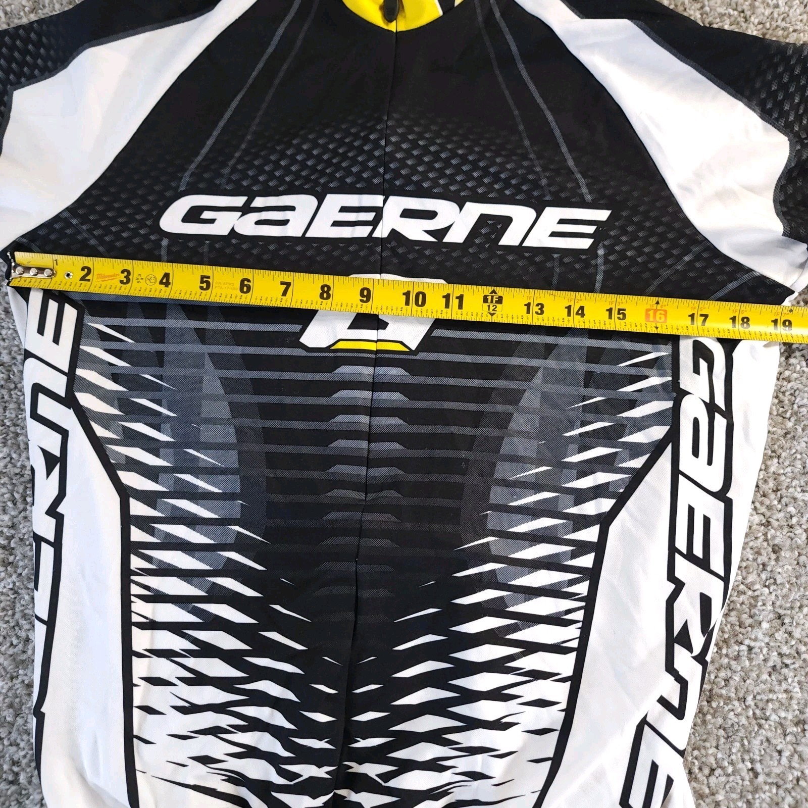 Gaerne G Cycling Wind Jacket Jersey Mens L Italy Pro Fit Short Sleeve Zip