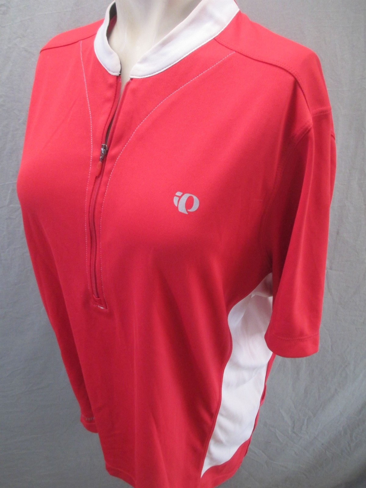Pearl Izumi Size L Mens Red Cycling Compression 1/2 Zip Short Sleeve TShirt 817
