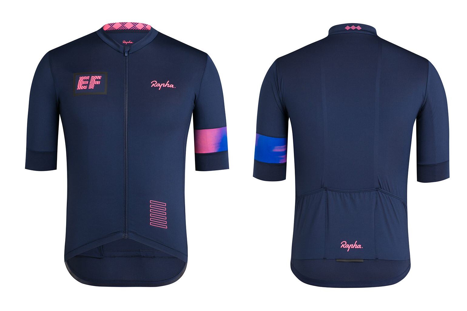 USED BLUE RAPHA PRO TEAM EF CYCLING SHORT SLEEVE TRAINING JERSEY LARGE 1ST VERS