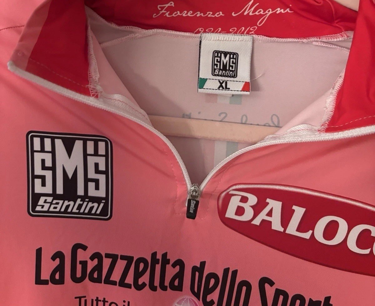 SMS Santini ITALY Cycling Jersey XL Pink 1/4 Zip Neck Racing Pockets Smith 2013