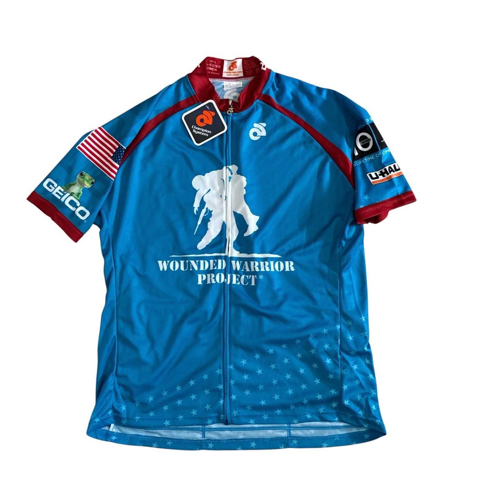 Champion System Women’s Size 3XL Wounded Warrior Project Zip Cycling Jersey New