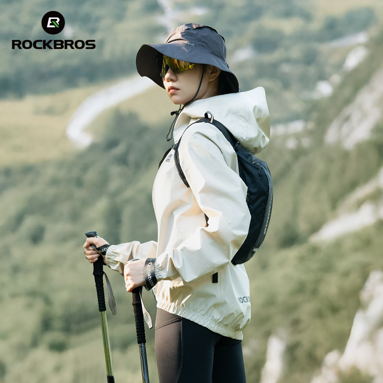 RockBros Waterproof Cycling Raincoat Hooded Jacket Men Women Outdoor Rain Coat