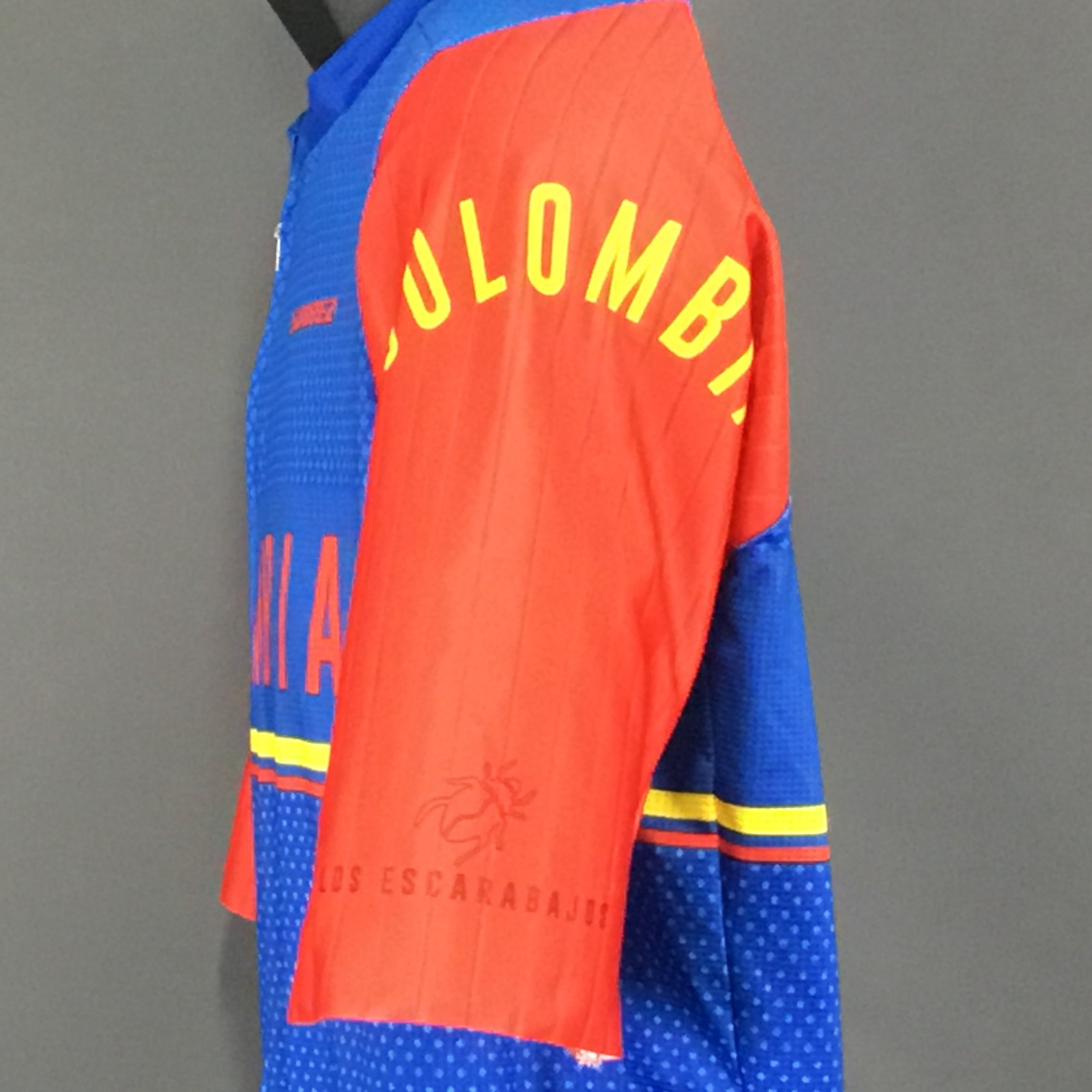 Suarez Colombia Cycling Jersey 2XL Racefit Performance Blue Red Mens Bike Shirt