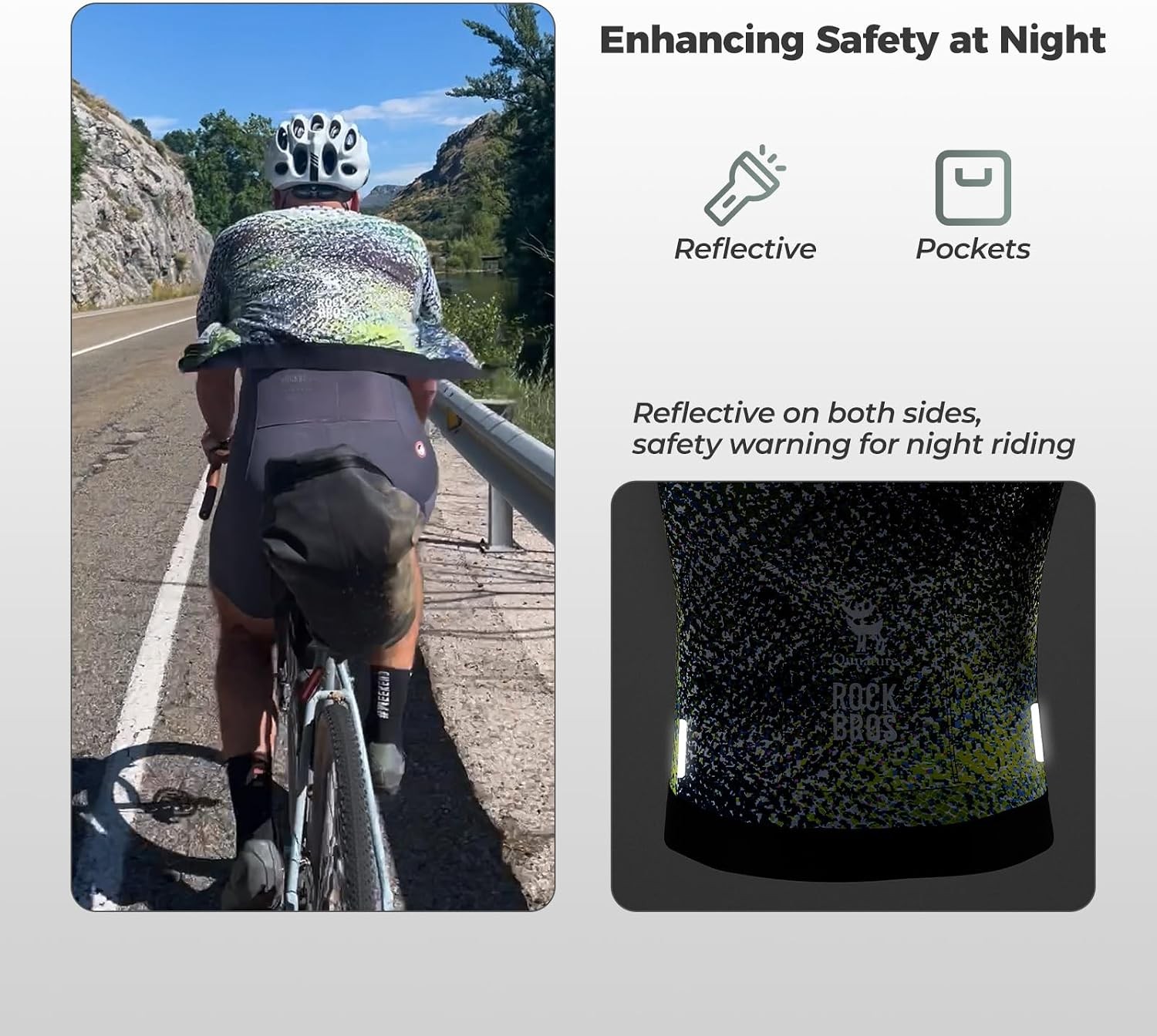 ROCKBROS Cycling Jersey Men’s Short Sleeve Cycling Jersey Men’s Breathable