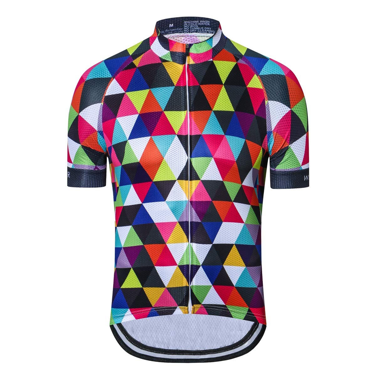 Cycling Jersey Short Sleeve USA Style Bike Tops with Pocket Reflective Stripe