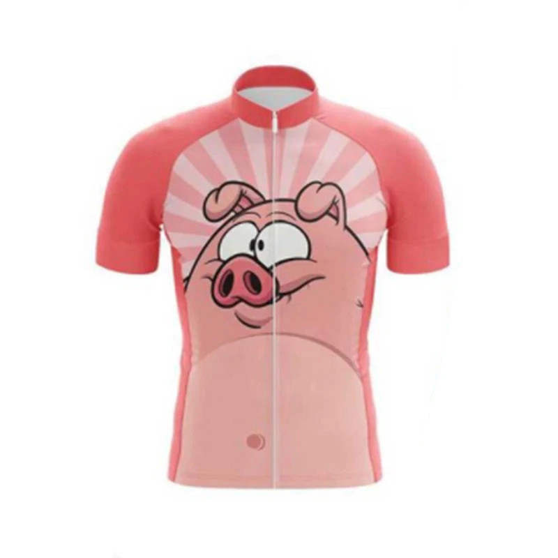 Cartoon Pink Pig Cycling Jersey Set 2022 Summer Bicycle Cycling Clothing MTB Bik