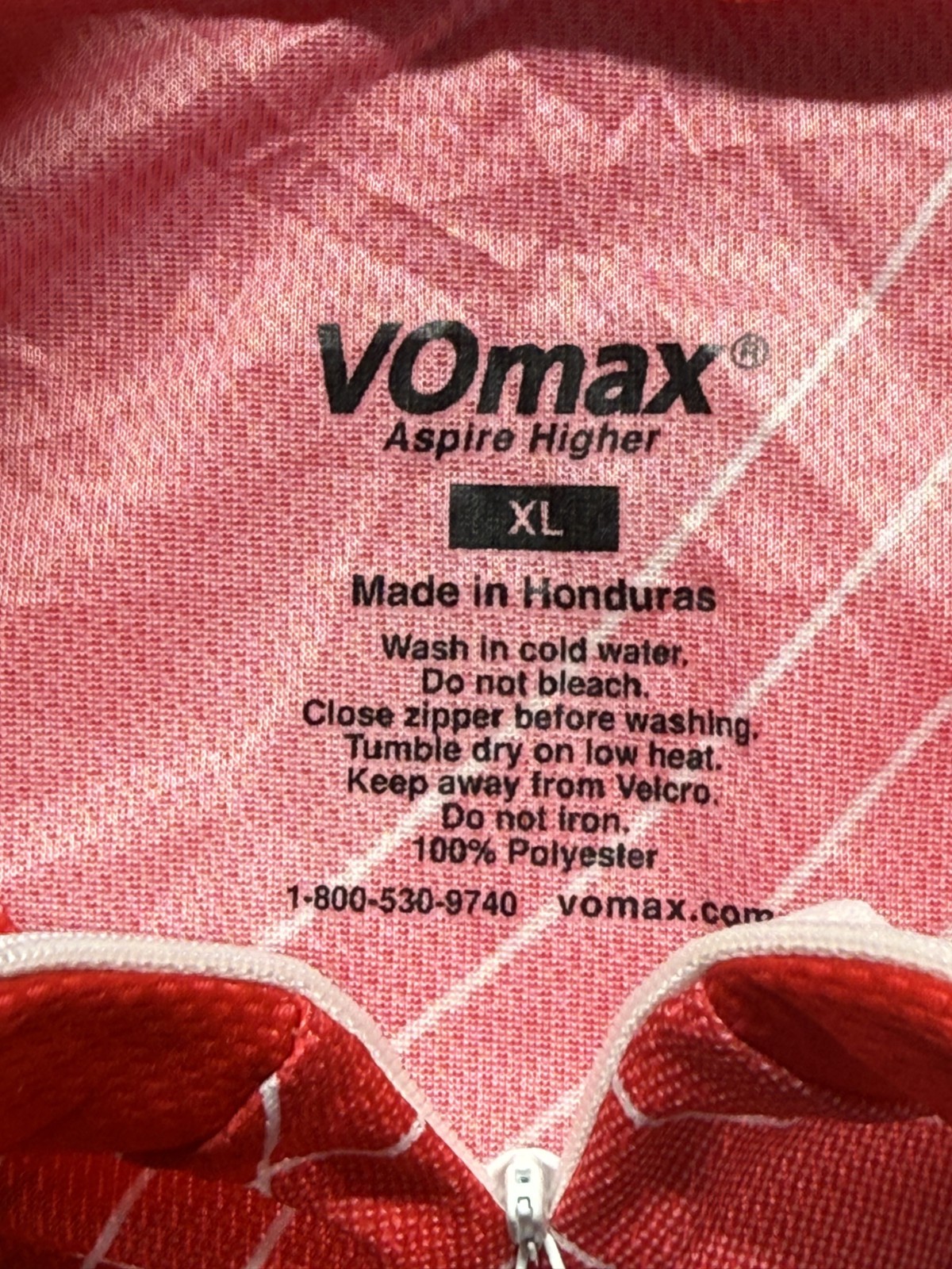Vomax Aspire Higher Cycling Jersey Men XL Red Quarter Zip PMC 30th Ride Athletic