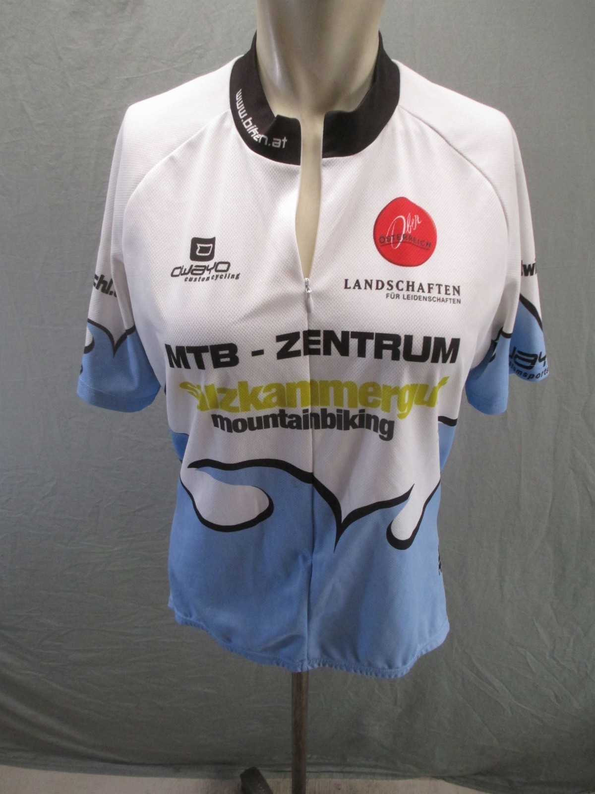Owayo Size S Mens Multicolor Cycling Compression Zip Short Sleeve Sport Top 669