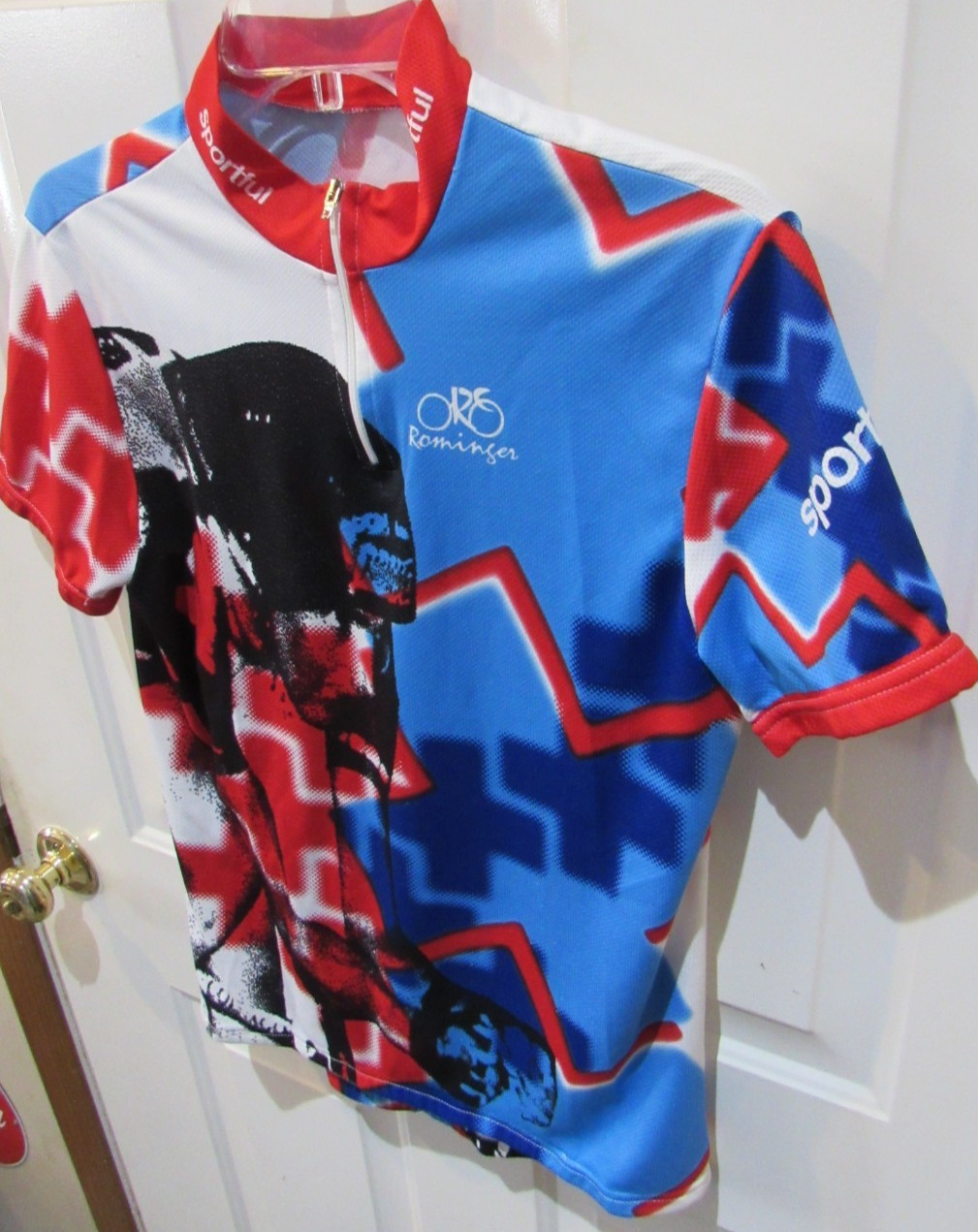 Vintage Tony Rominger Sportful cycling jersey adult medium multi-color