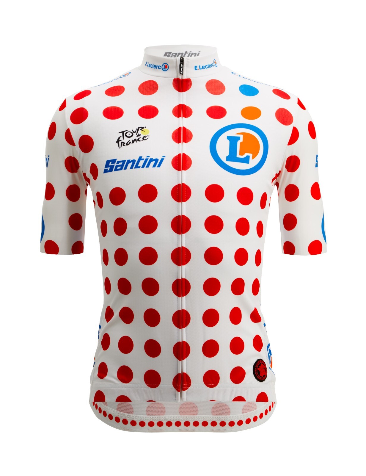 Official 2025 Tour de France Polka Dot Fan Line KOM Mens Jersey by Santini