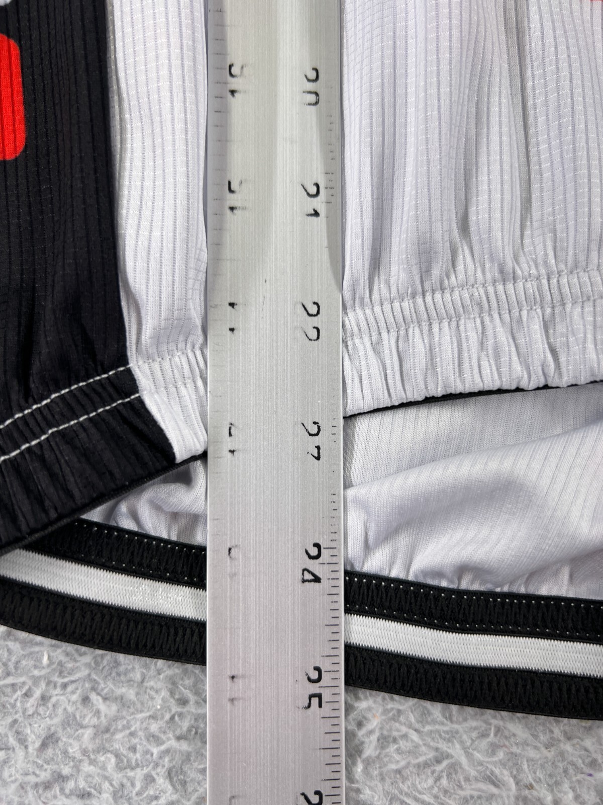 Lixada Cycling Jersey Adult Small Red Black White Full Zip 100% Polyester